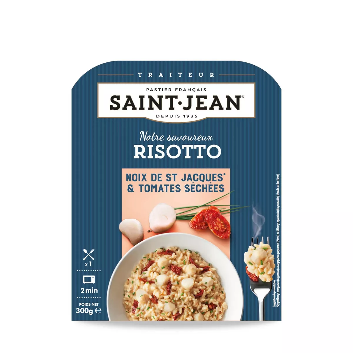 SAINT JEAN Risotto aux noix de Saint-Jacques et tomates séchées 1 part 300g