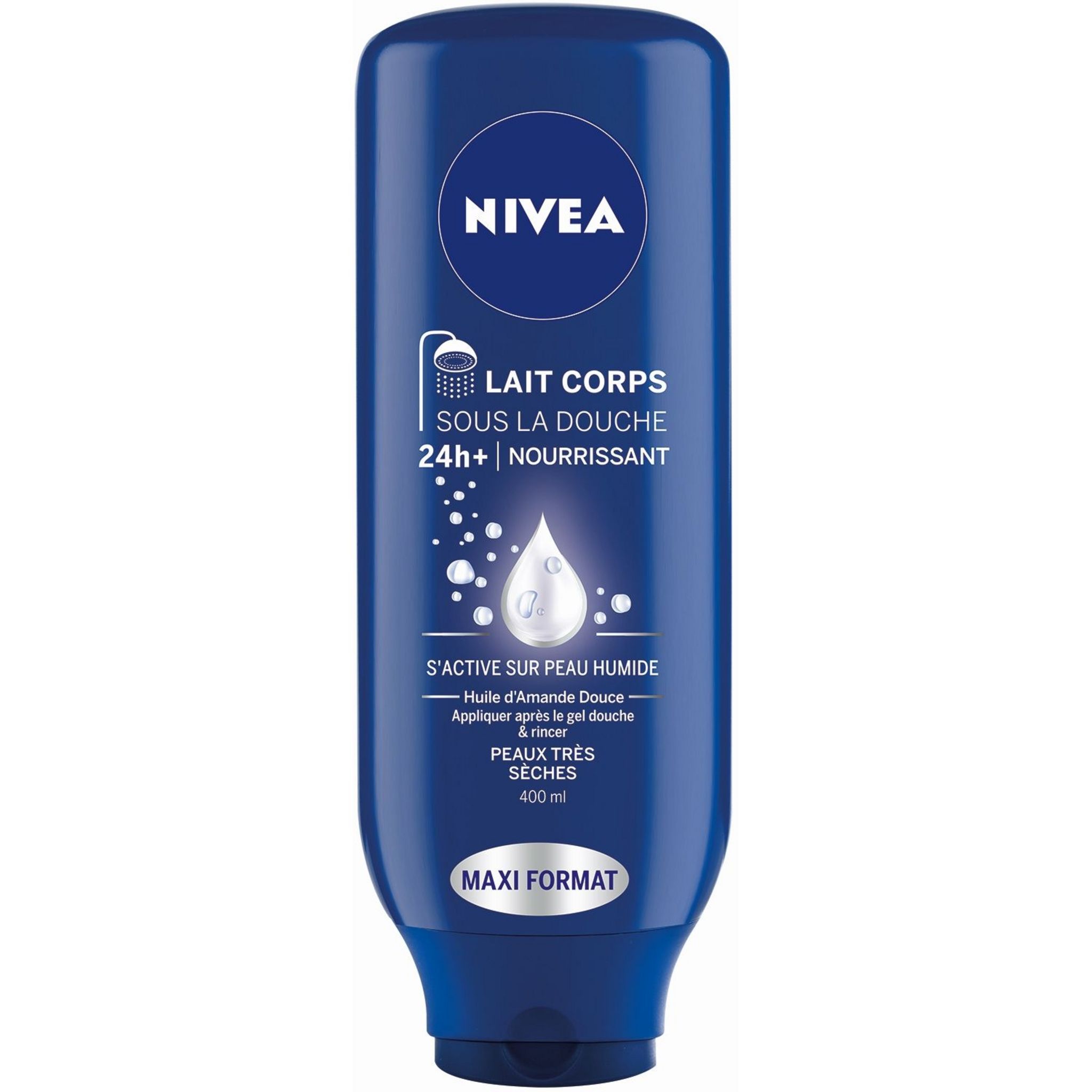 NIVEA Lait corps sous la douche huile d'amande douce peaux très sèches 400ml