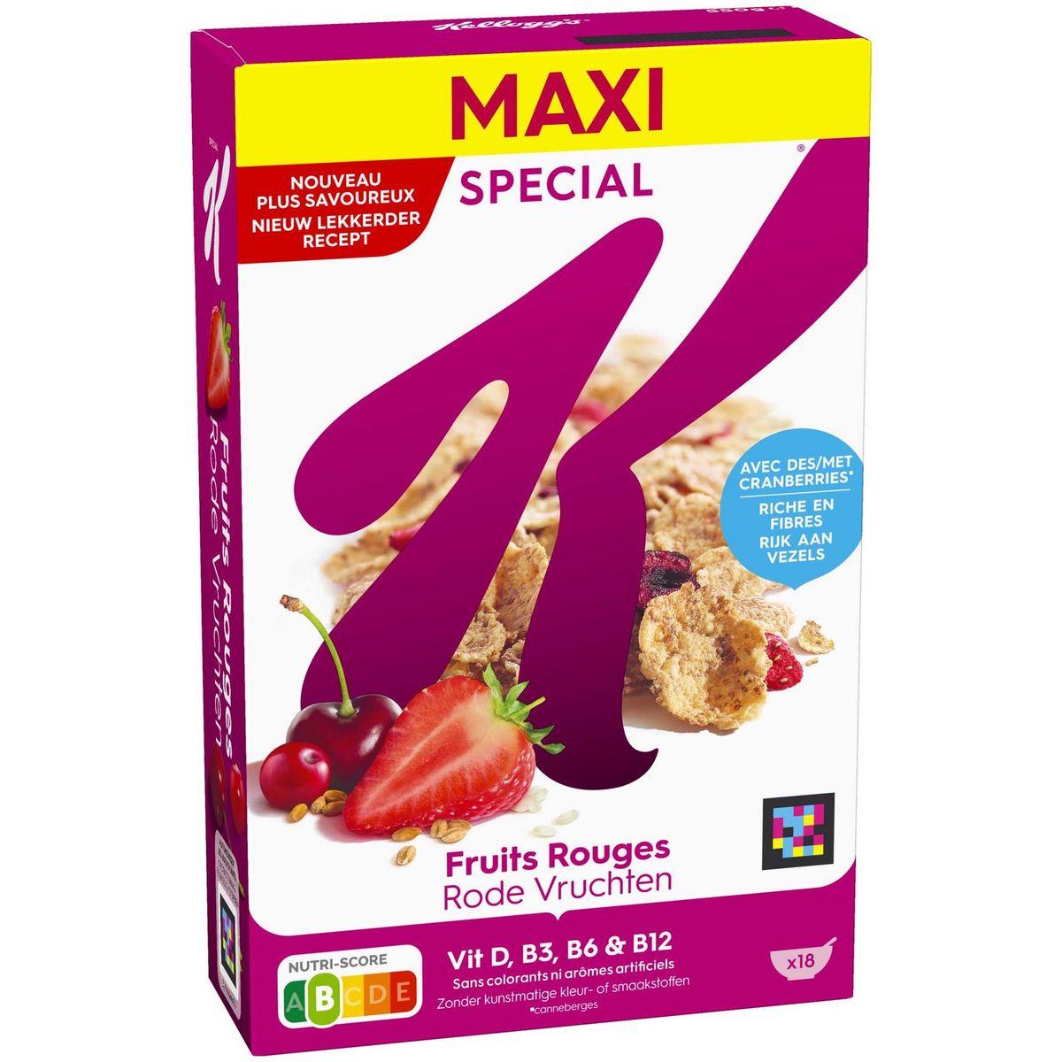 KELLOGG'S Spécial K Céréales fruits rouges 550g