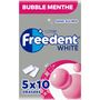 Voir la diapositive 2 : FREEDENT White Bubble menthe sans sucres 5x10 dragées 70g