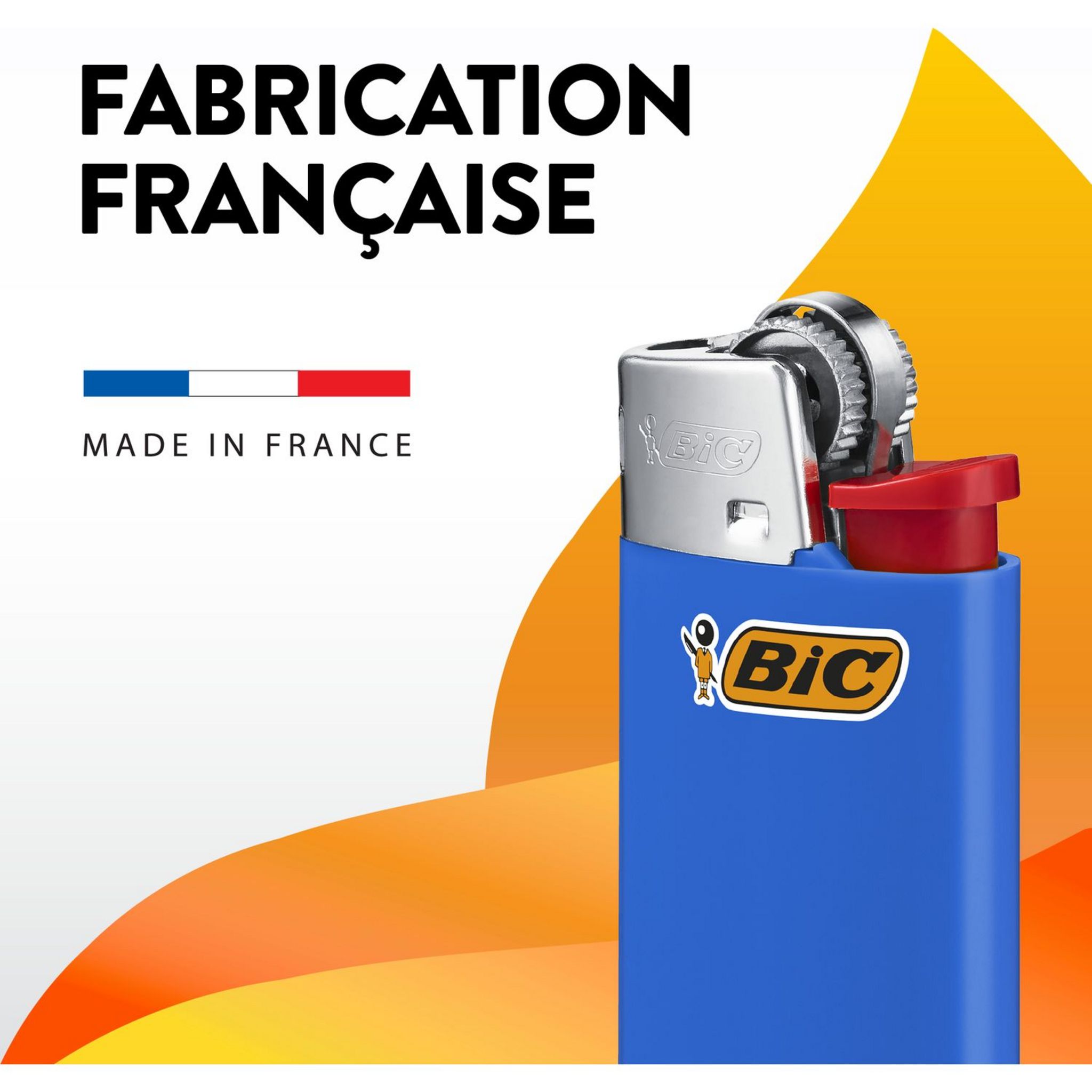 Voir la diapositive 2 : BIC Briquets à pierre Mini couleurs assorties 3 briquets