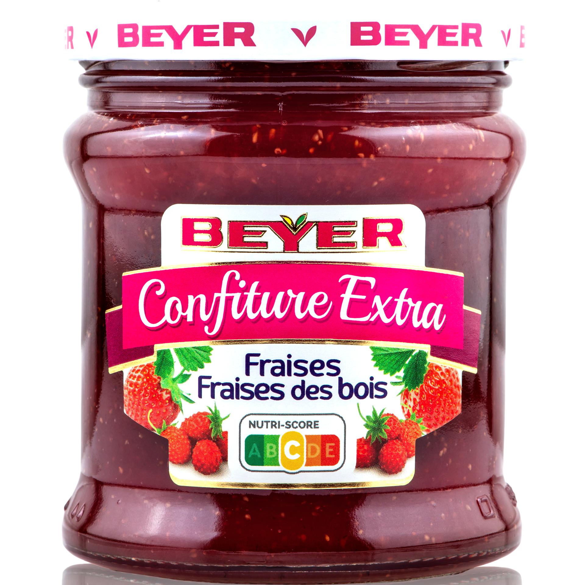BEYER Confiture extra de fraises et fraises des bois 375g