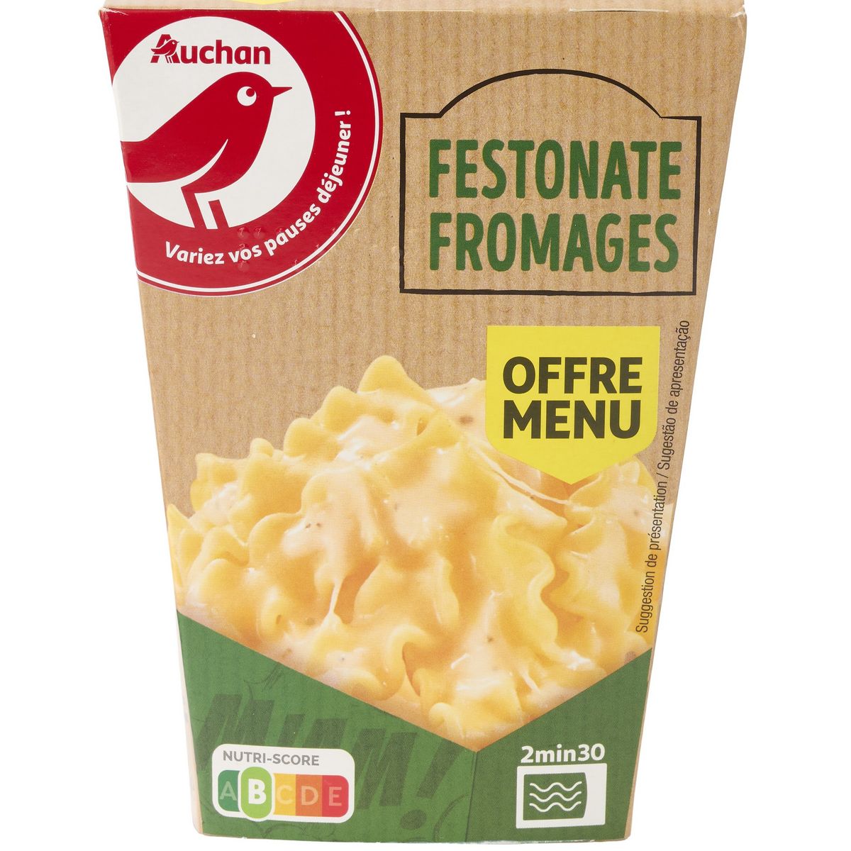 AUCHAN Box festonate aux fromages sans couverts 300g