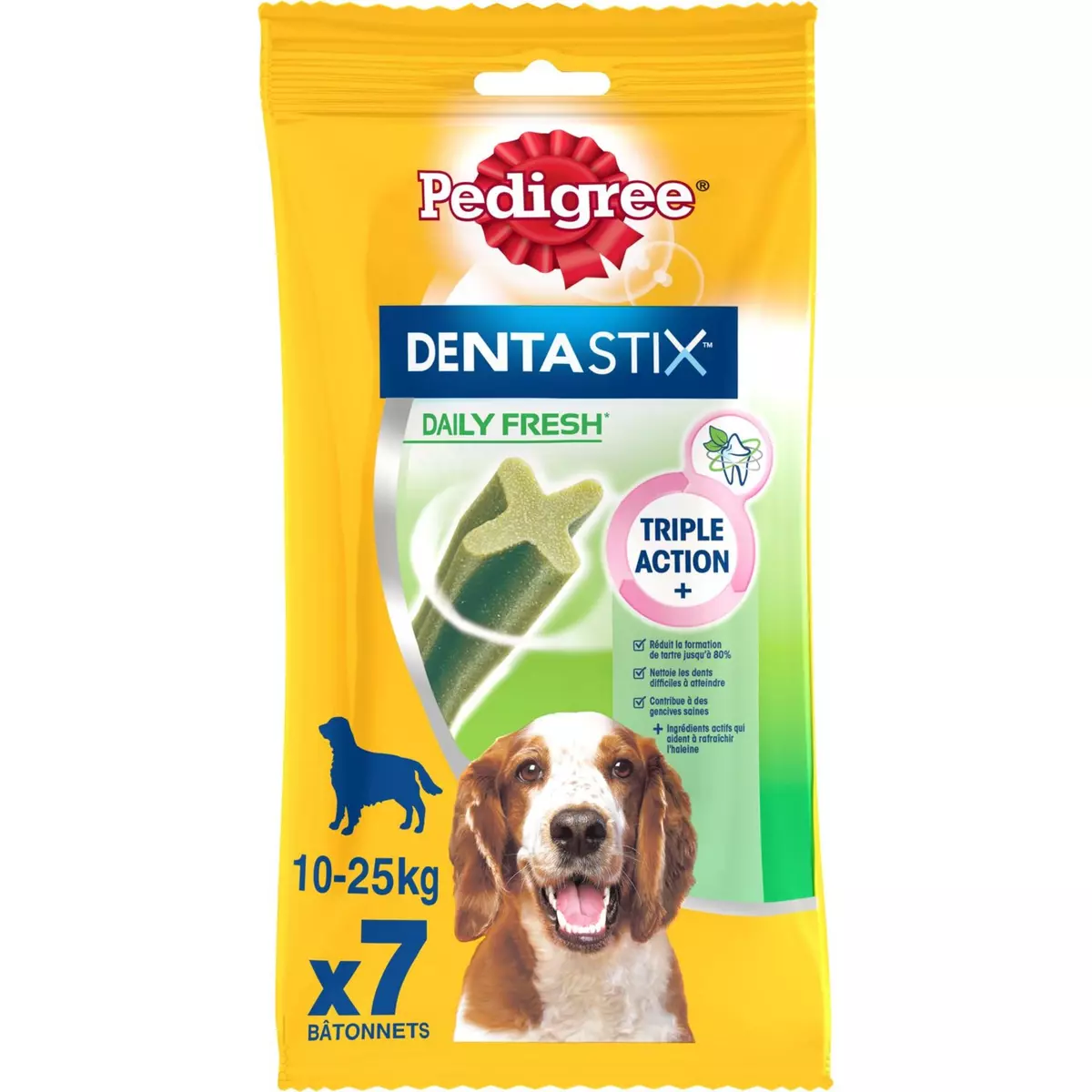 PEDIGREE Dentastix friandises batonnêts hygiène dents pour moyen chien 7 bâtonnets 180g
