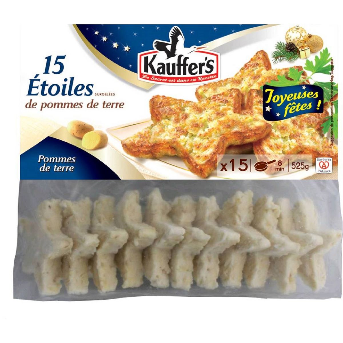 KAUFFER'S Etoiles de pommes de terre 15 pièces 525g