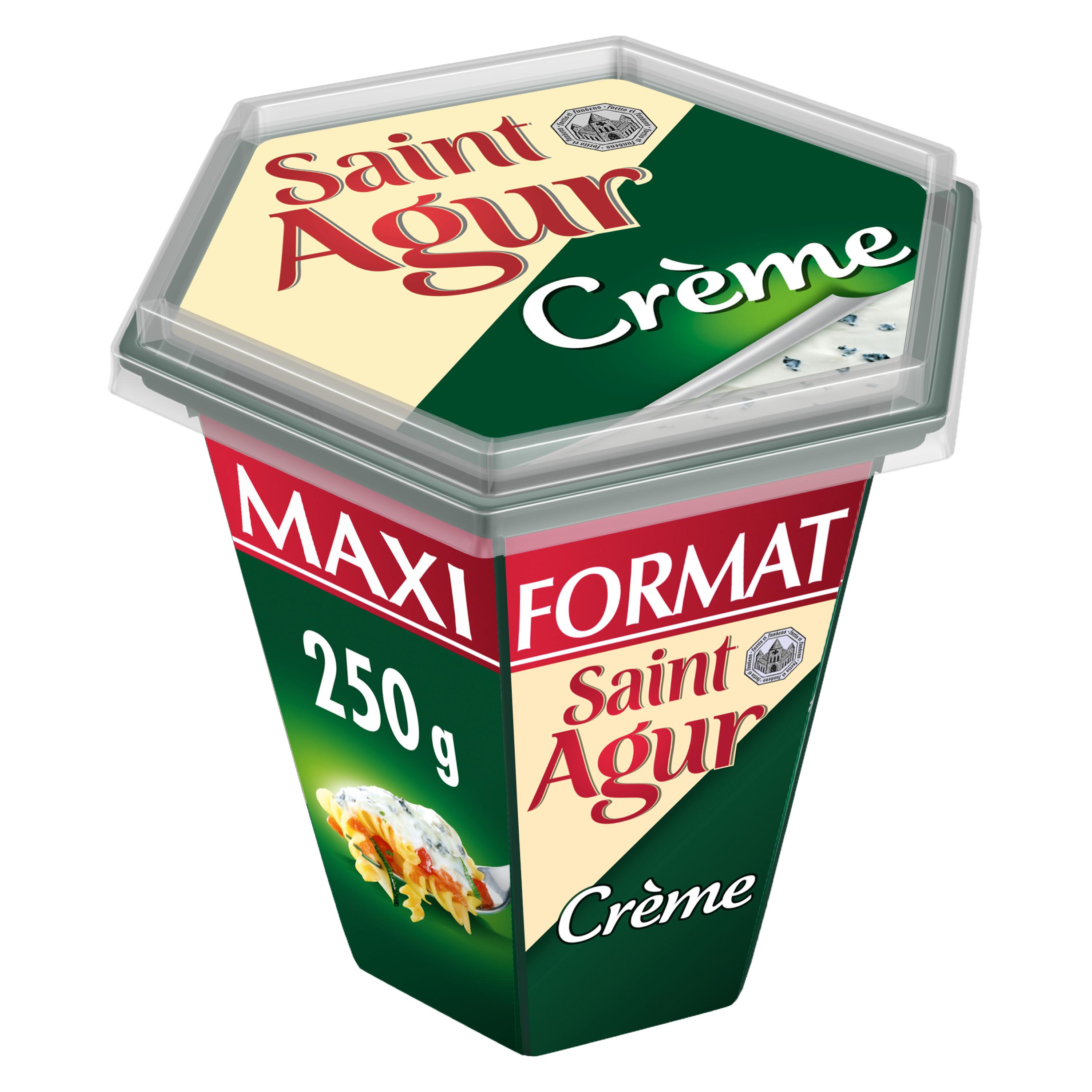 Voir la diapositive 2 : SAINT AGUR Crème de fromage fondu au lait de vache 250g