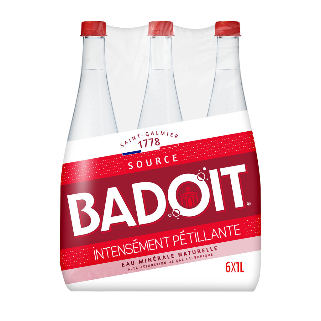 BADOIT Eau minérale naturelle gazeuse rouge intensément pétillante 6x1l