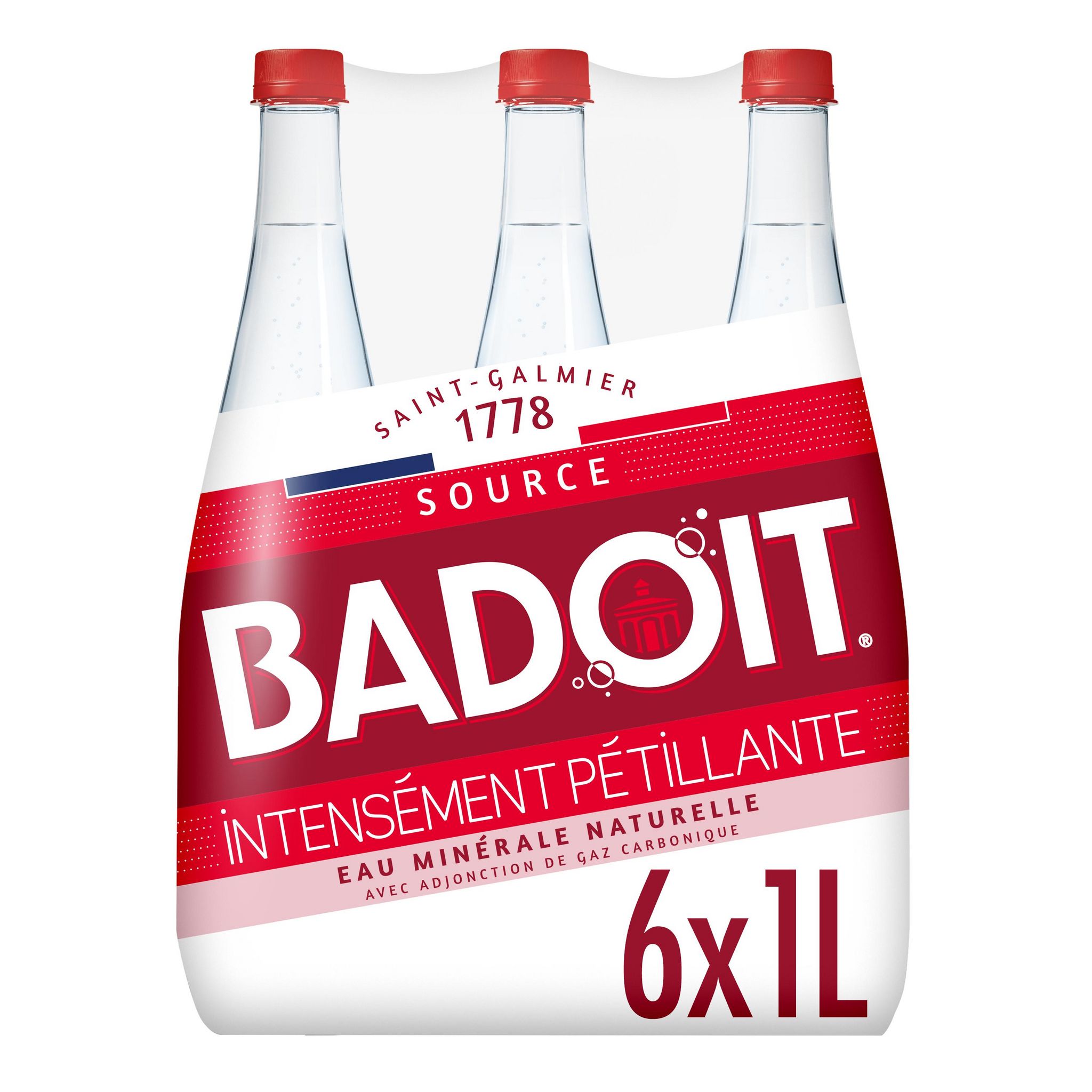 Voir la diapositive 2 : BADOIT Eau gazeuse minérale naturelle rouge intensément pétillante 6x1l