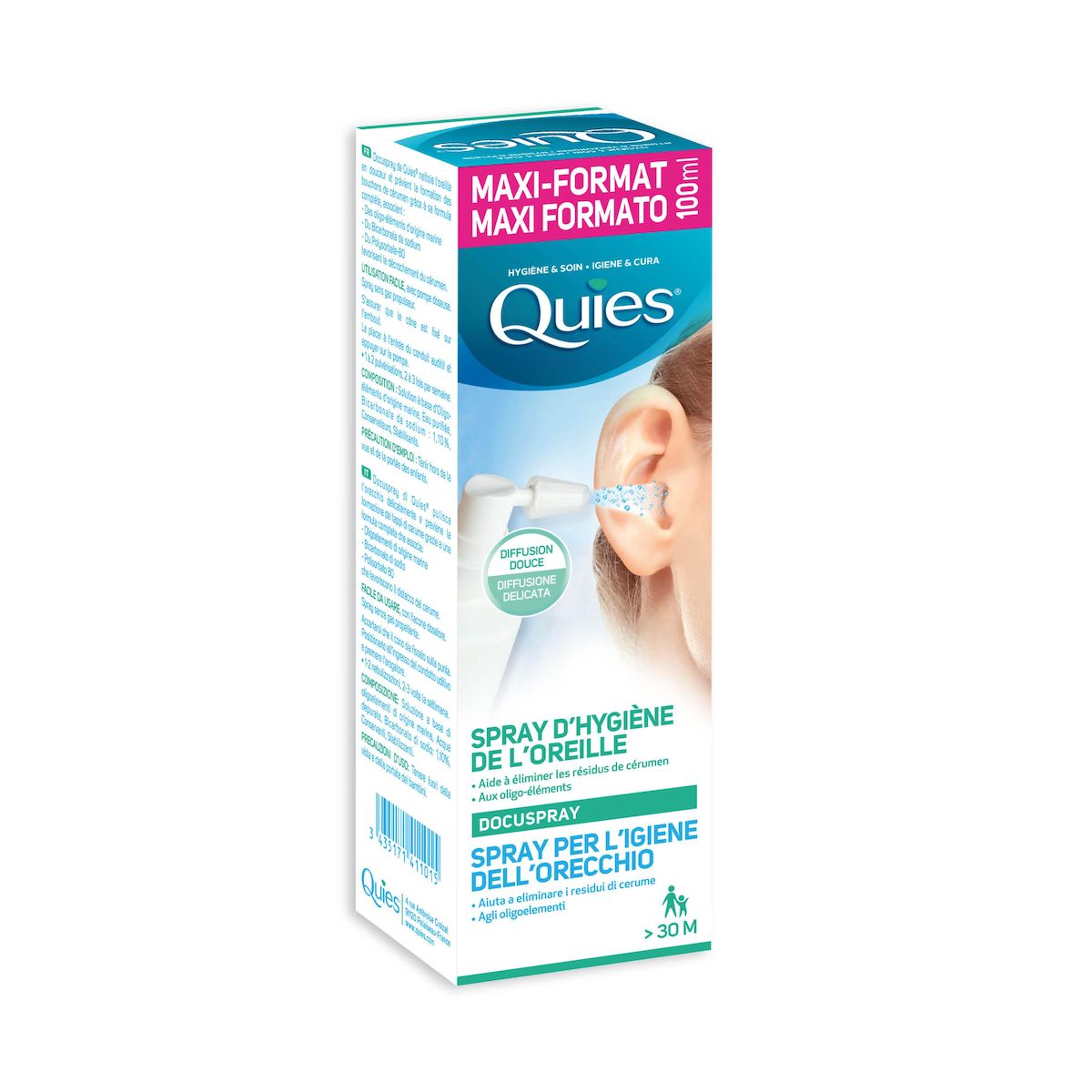 QUIES Spray nettoyant oreille 100ml