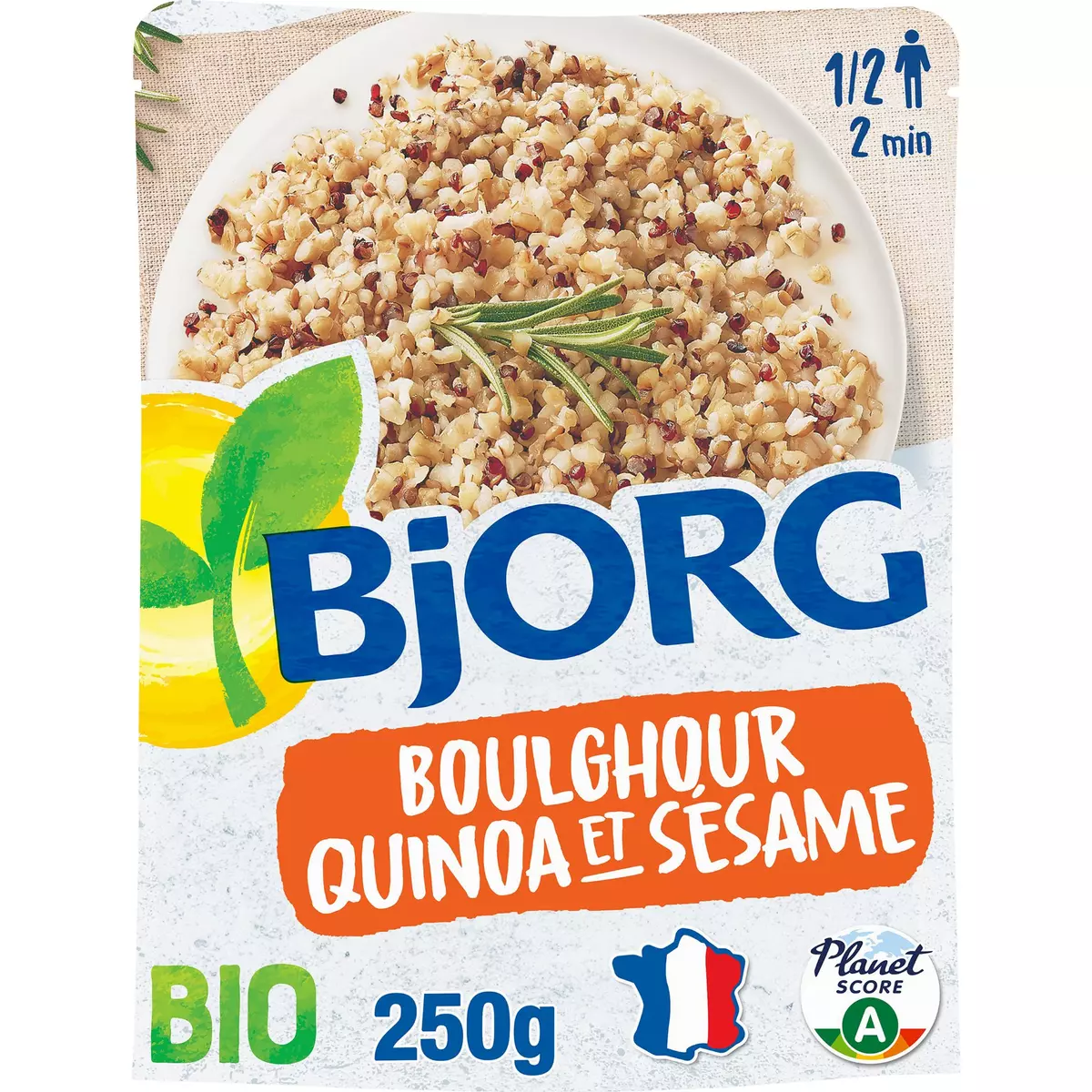 BJORG Boulgour quinoa sésame bio veggie sachet express 1-2 personnes 250g
