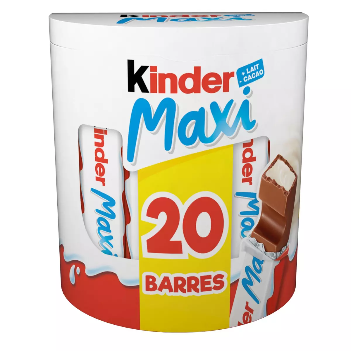 KINDER Maxi barres chocolatées 20 barres 420g