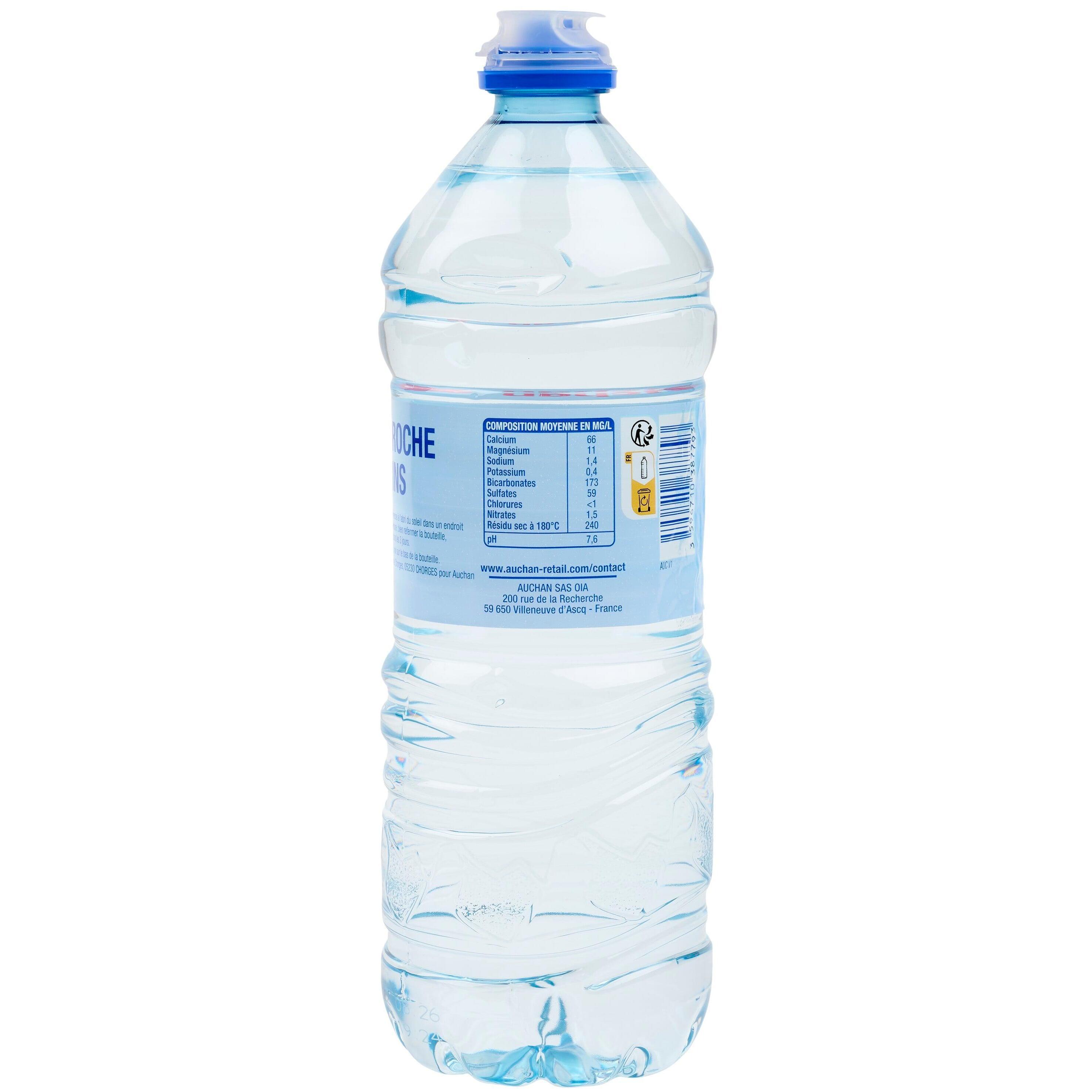 Voir la diapositive 3 : AUCHAN Eau de source montagne bouchon sport 75cl