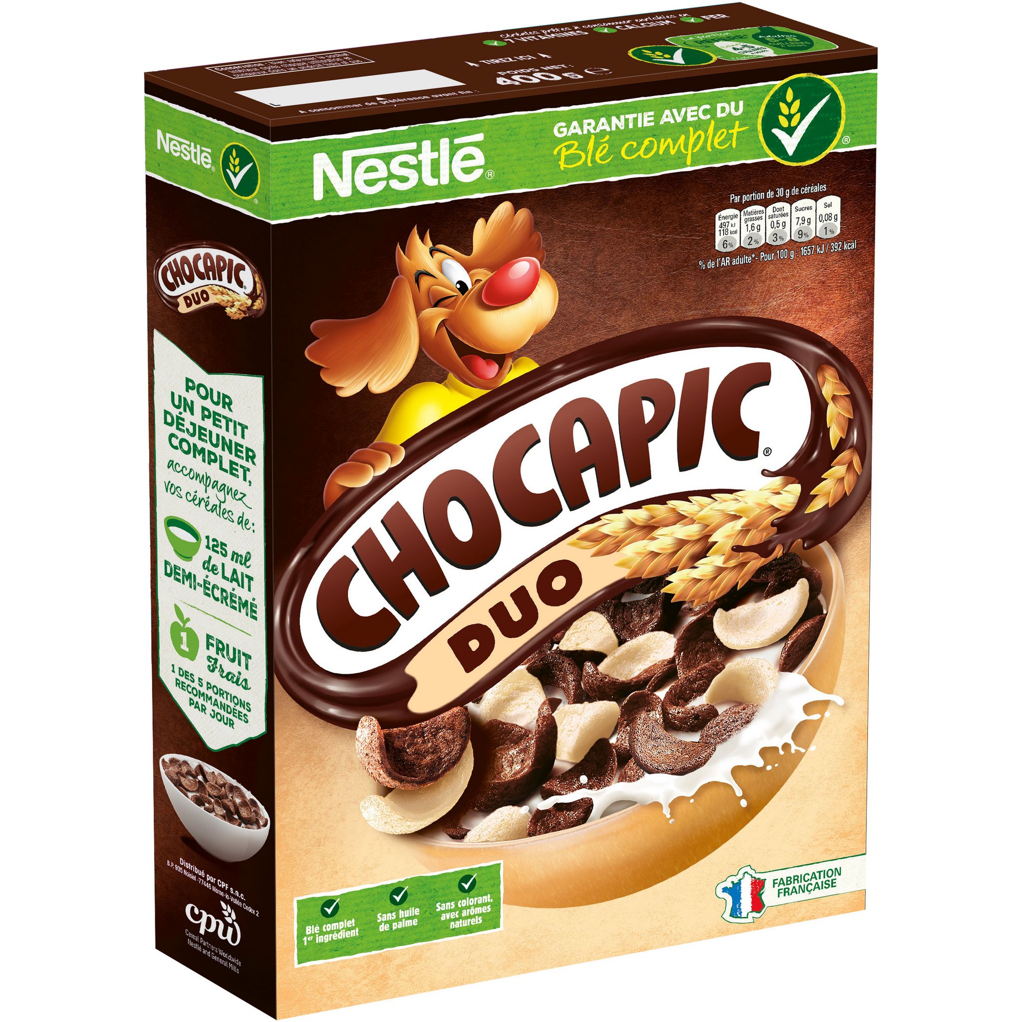 Voir la diapositive 4 : CHOCAPIC Duo céréales aux chocolats 400g