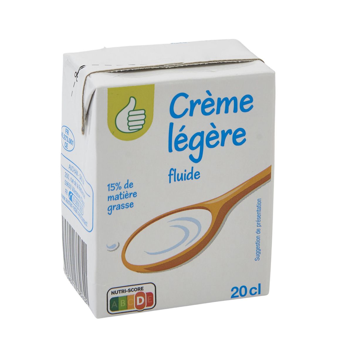 POUCE Crème fluide légère 15% MG UHT 20cl