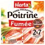 Voir la diapositive 2 : HERTA Fines tranches de poitrine fumée 2x7 tranches 2x100g