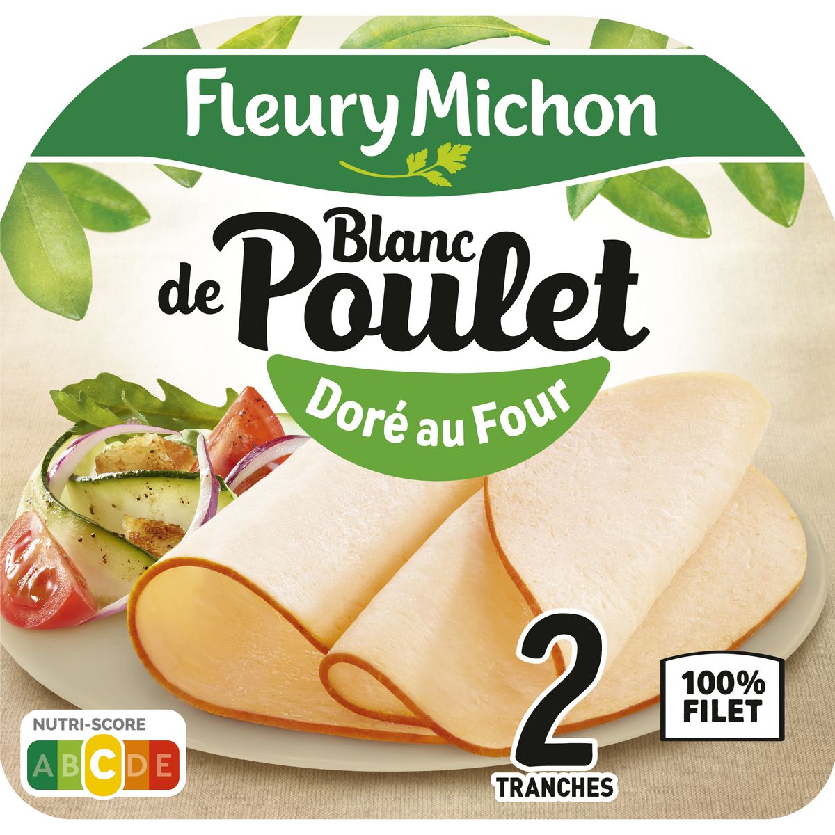 FLEURY MICHON Blanc poulet doré 2 tranches 80g