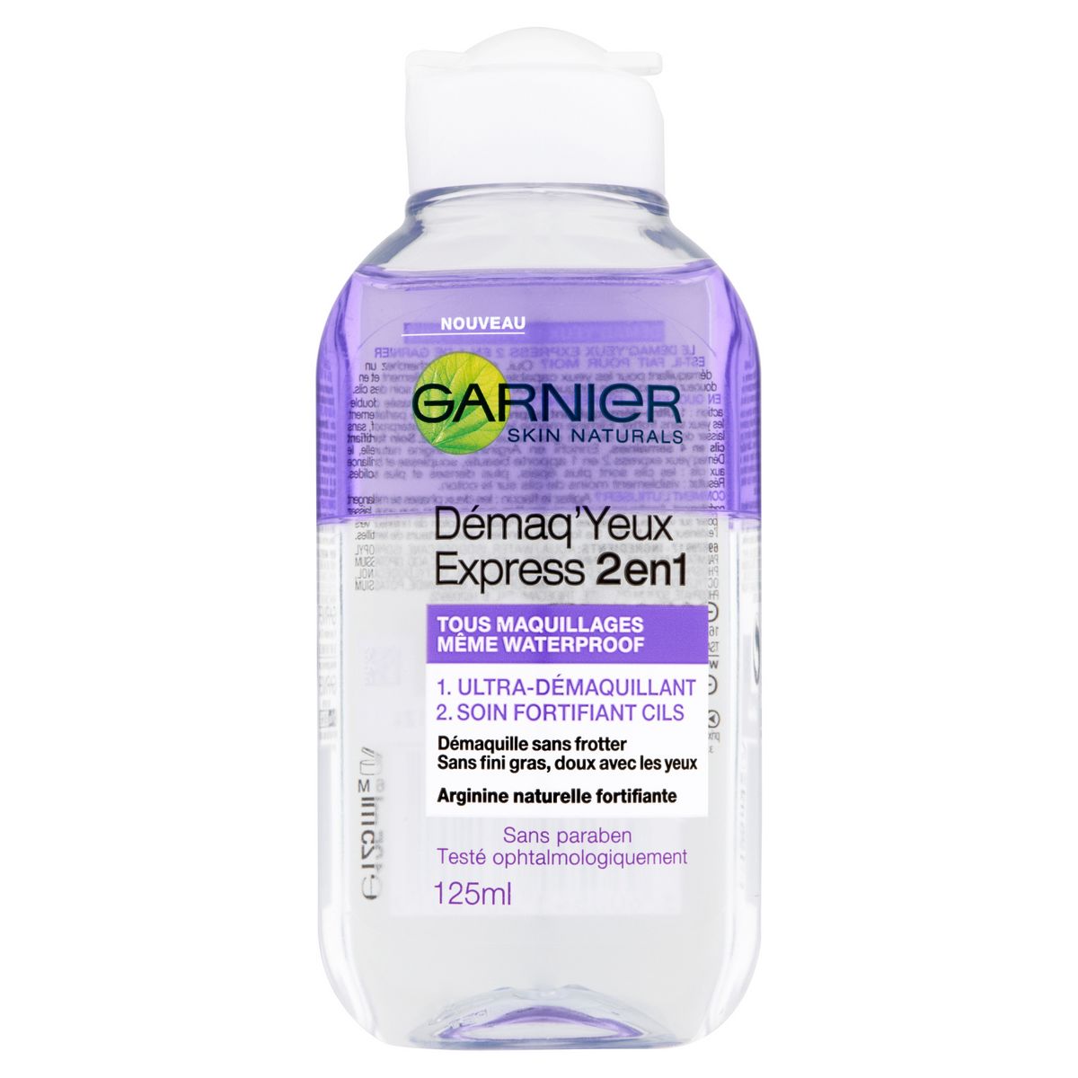 GARNIER Démaquillant yeux express 2en1 tous maquillages même waterproof 125ml