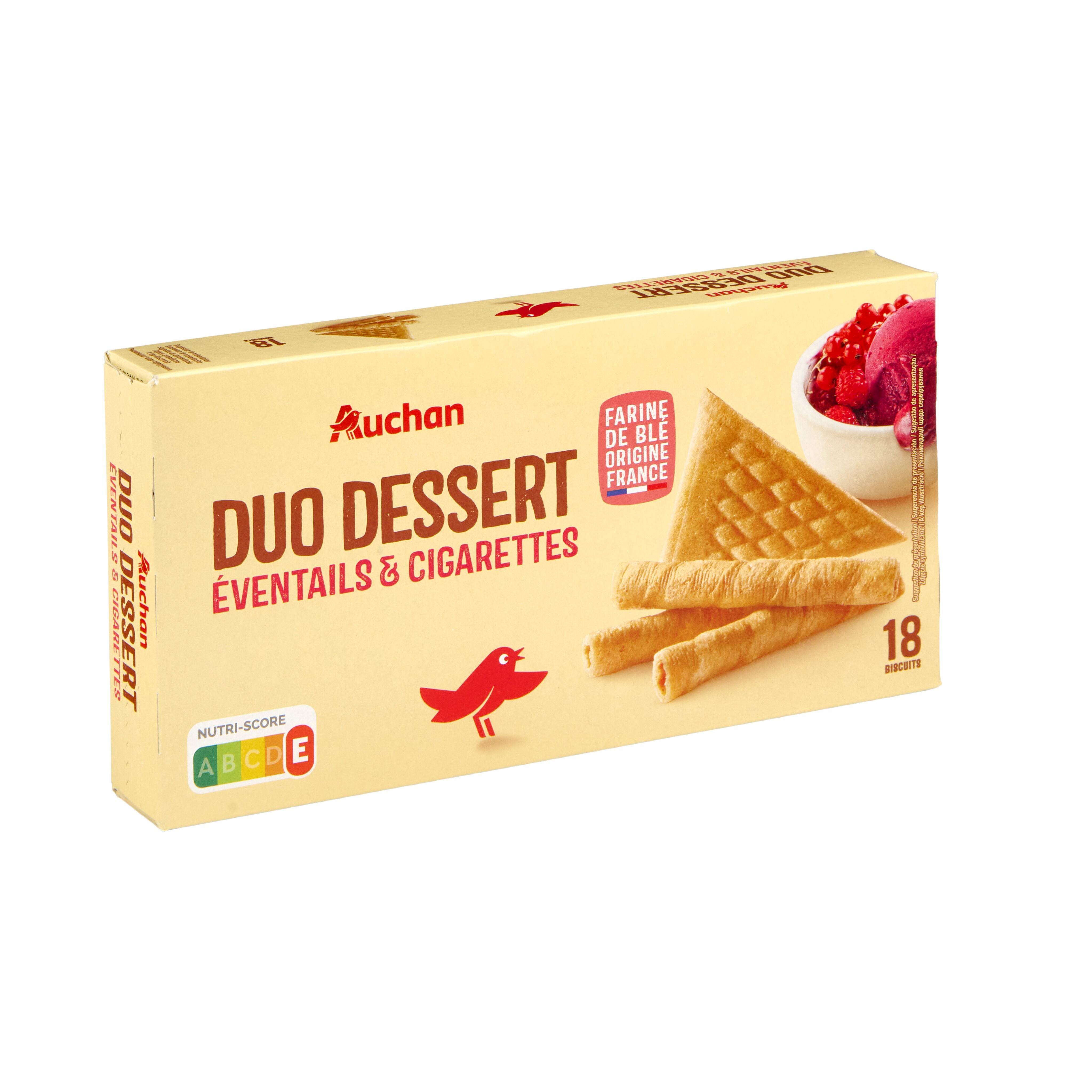 Voir la diapositive 4 : AUCHAN Assortiment de biscuits glacier 2 variétés 16 biscuits 100g