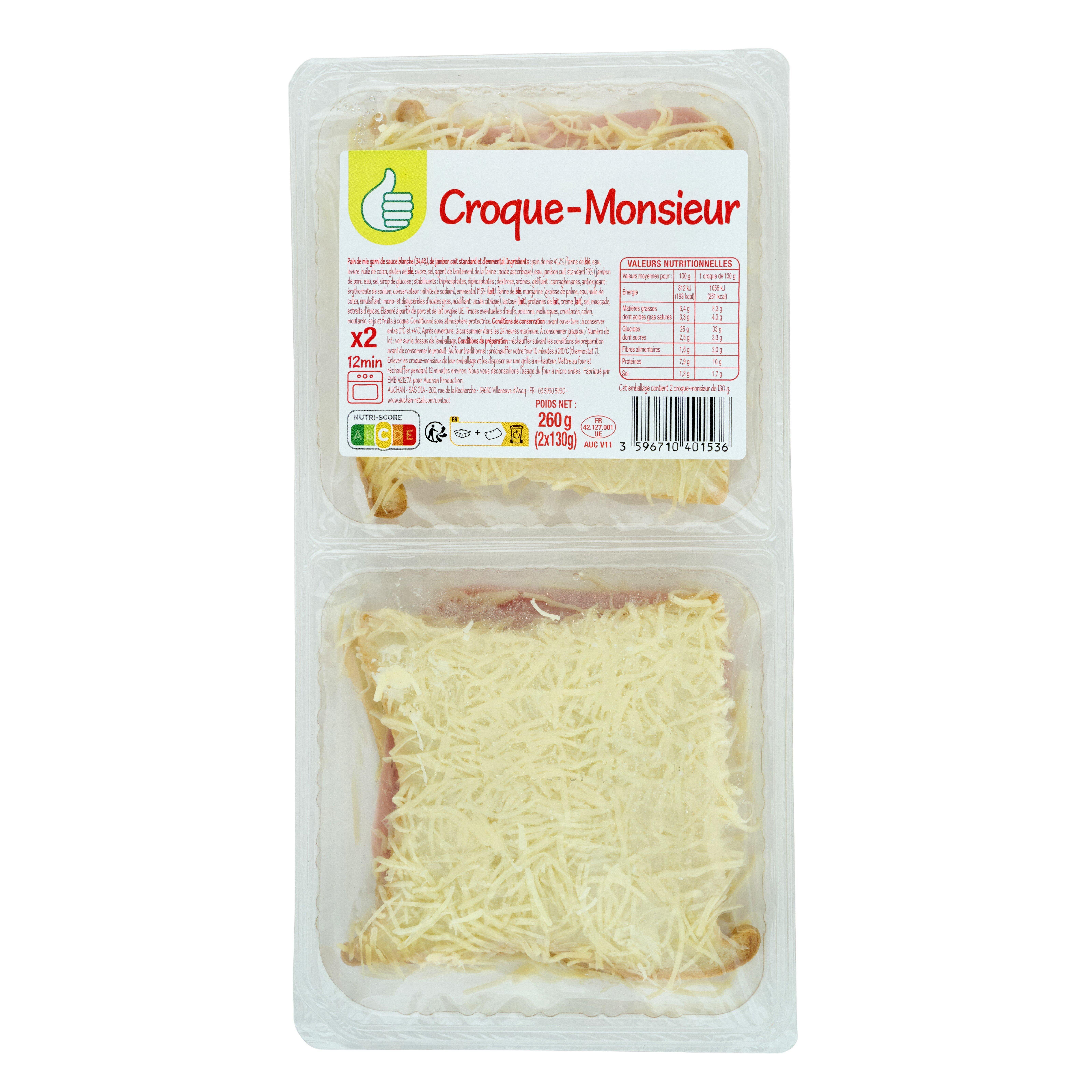Voir la diapositive 2 : POUCE Croque monsieur 2 pièces 260g