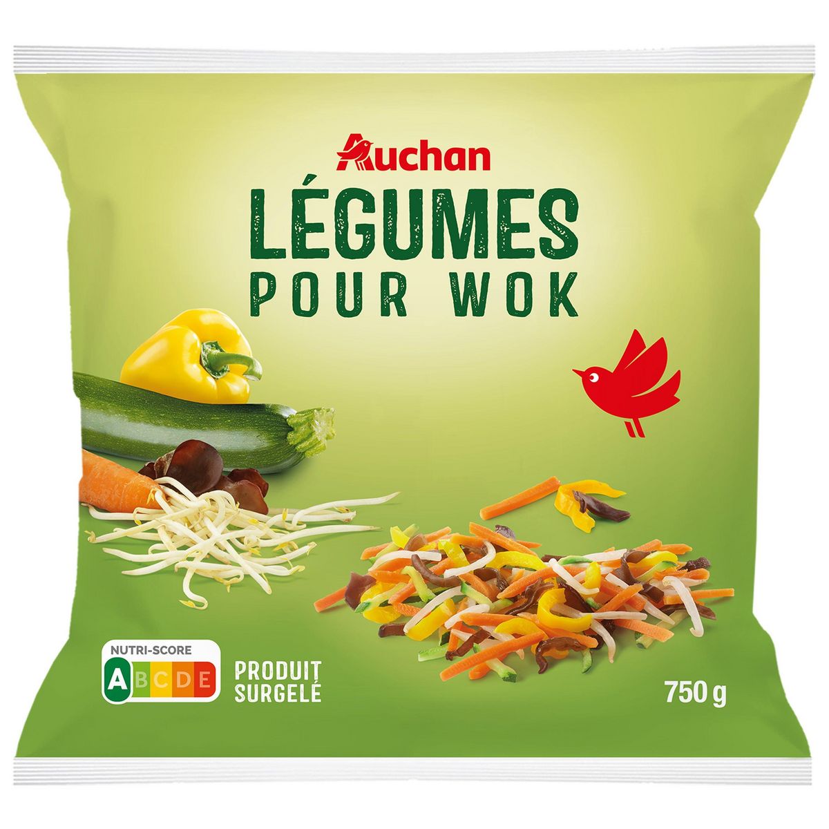 AUCHAN Légumes pour wok 5 portions 750g