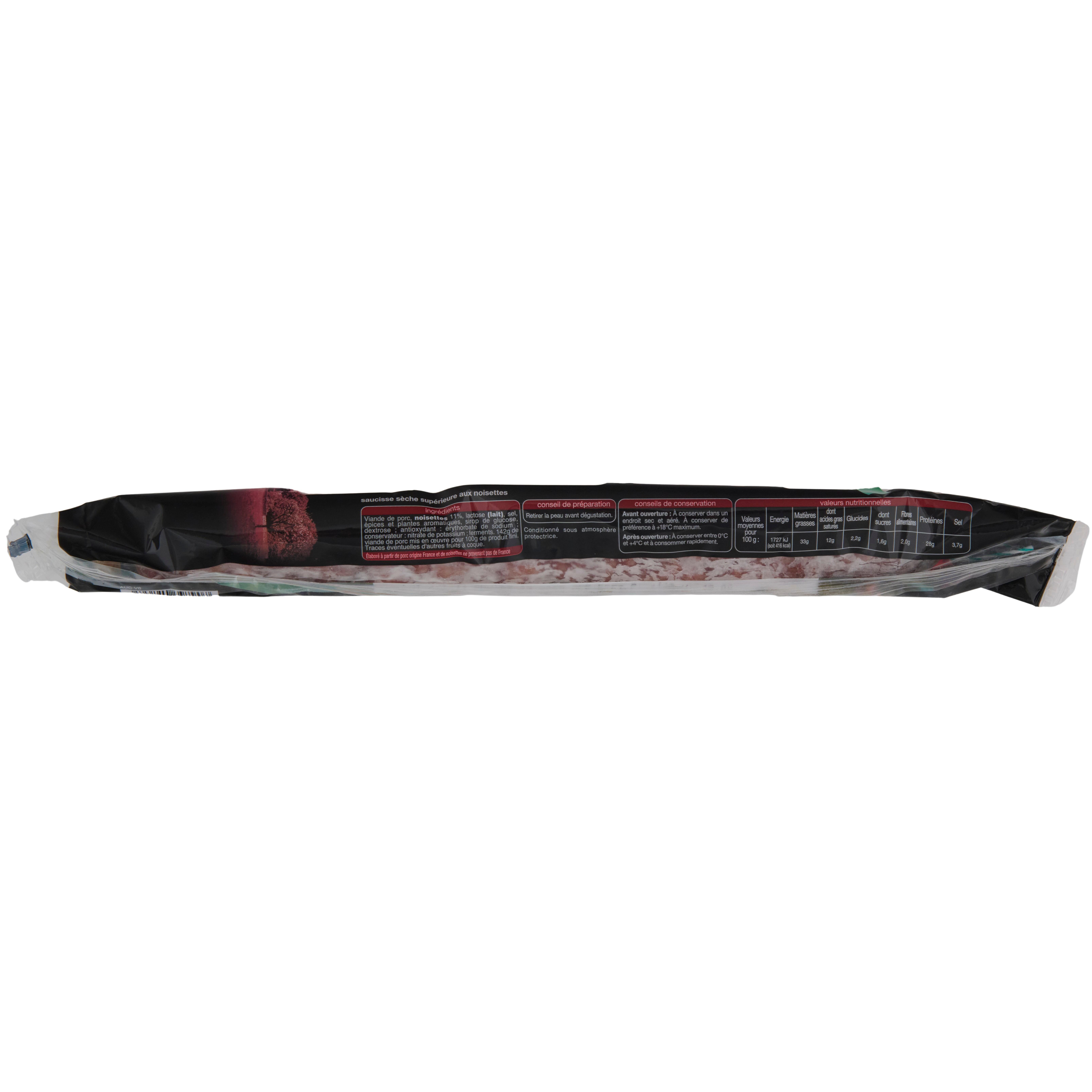 Voir la diapositive 3 : AUCHAN Saucisse droite noisette 250g
