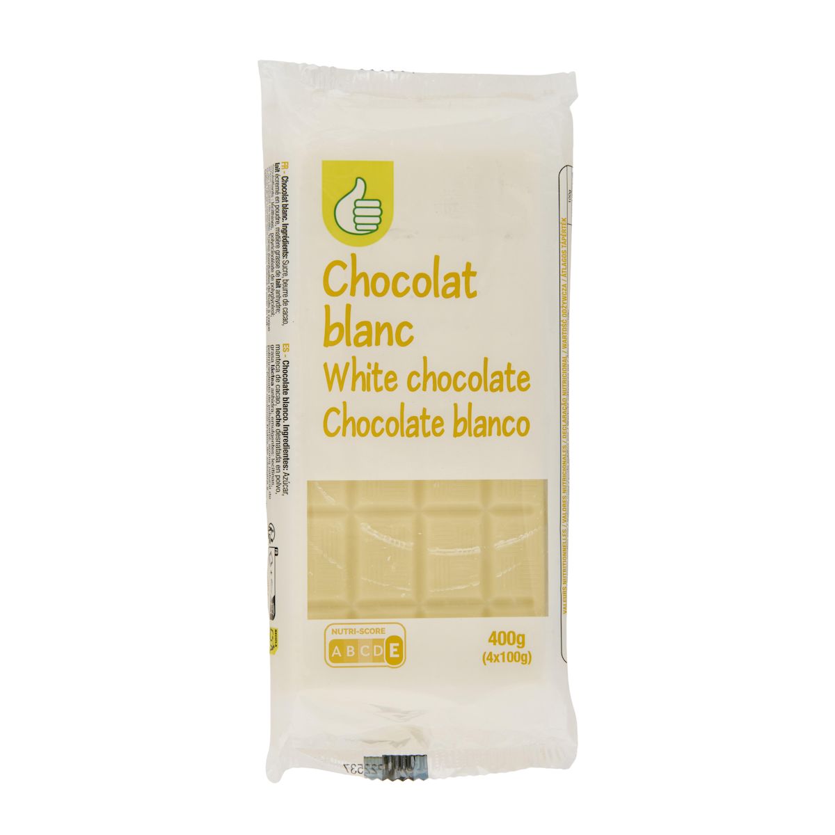 POUCE Tablette de chocolat blanc 4 pièces 4x100g