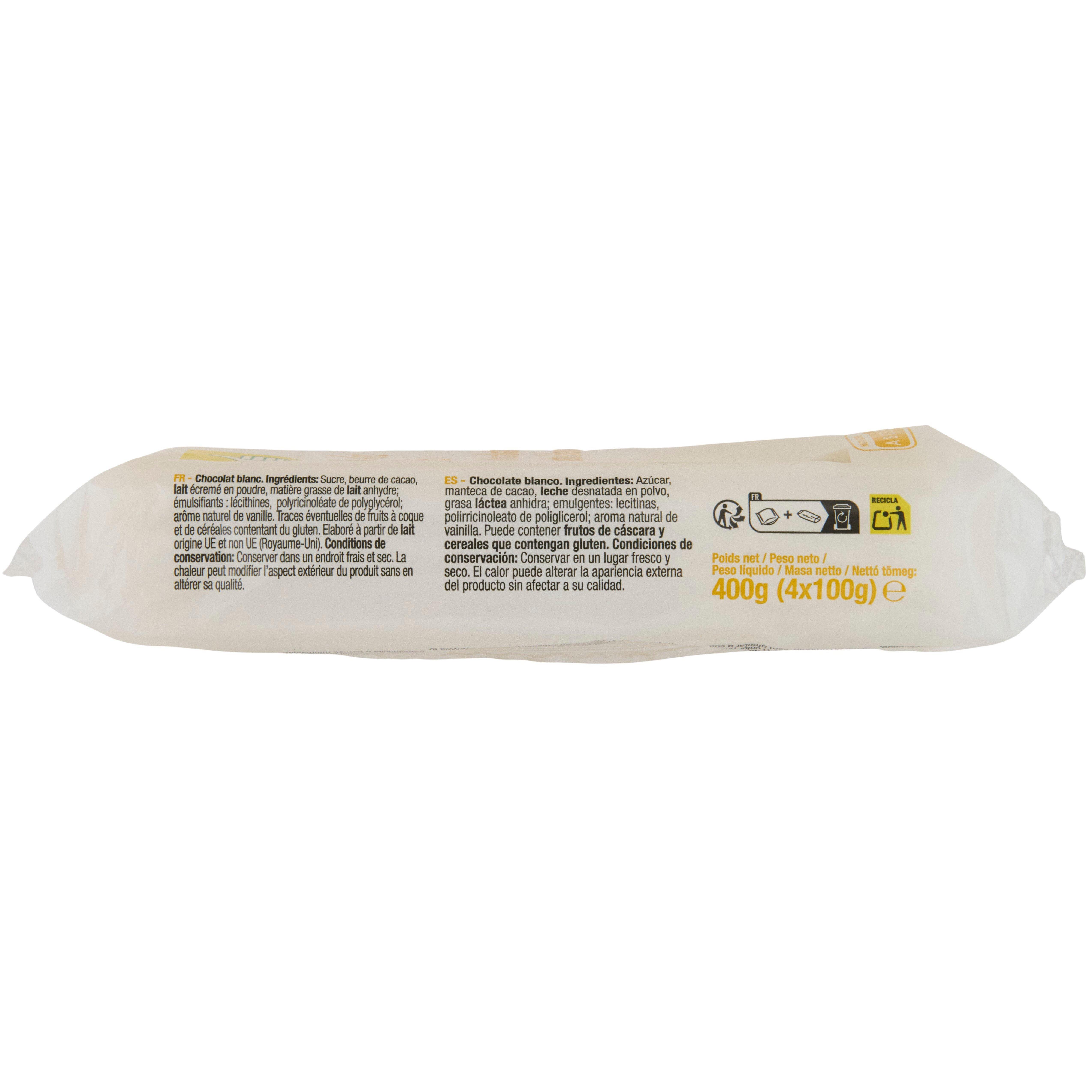 Voir la diapositive 3 : POUCE Tablette de chocolat blanc 4 pièces 4x100g