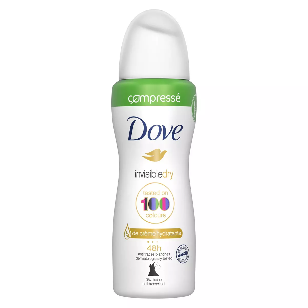 DOVE Déodorant spray compressé pour femme anti-transpirant 48h 100ml
