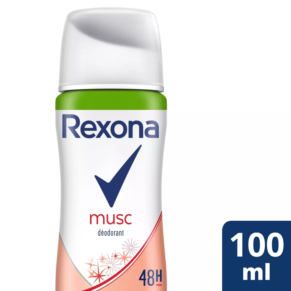 REXONA Déodorant spray compressé pour femme 48h parfum musc 100ml