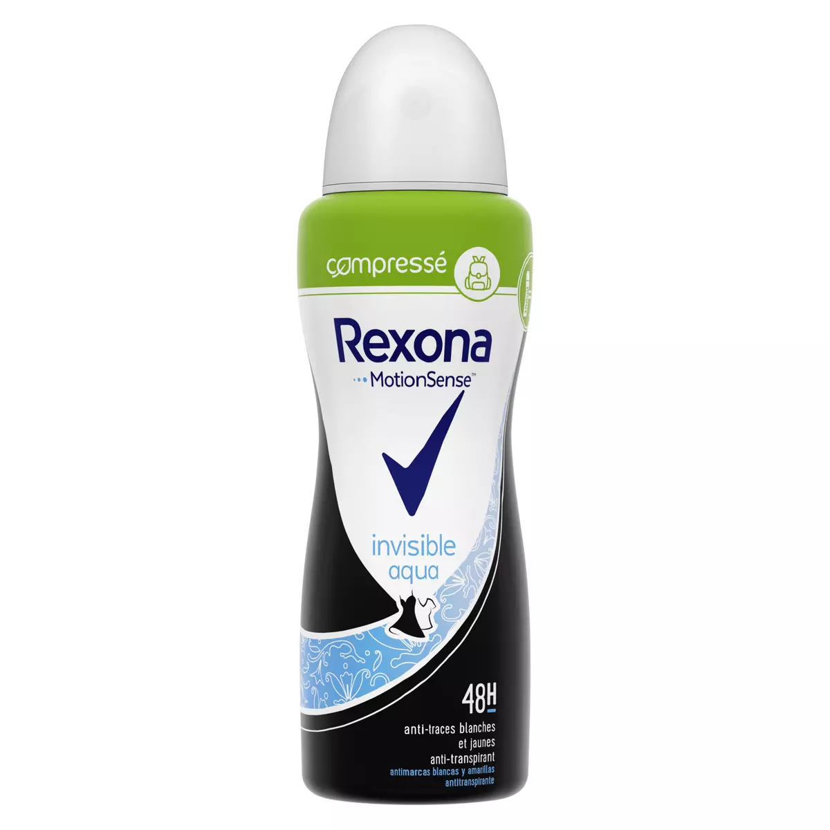 REXONA Déodorant spray compressé 48h anti-transpirant anti-traces 100ml