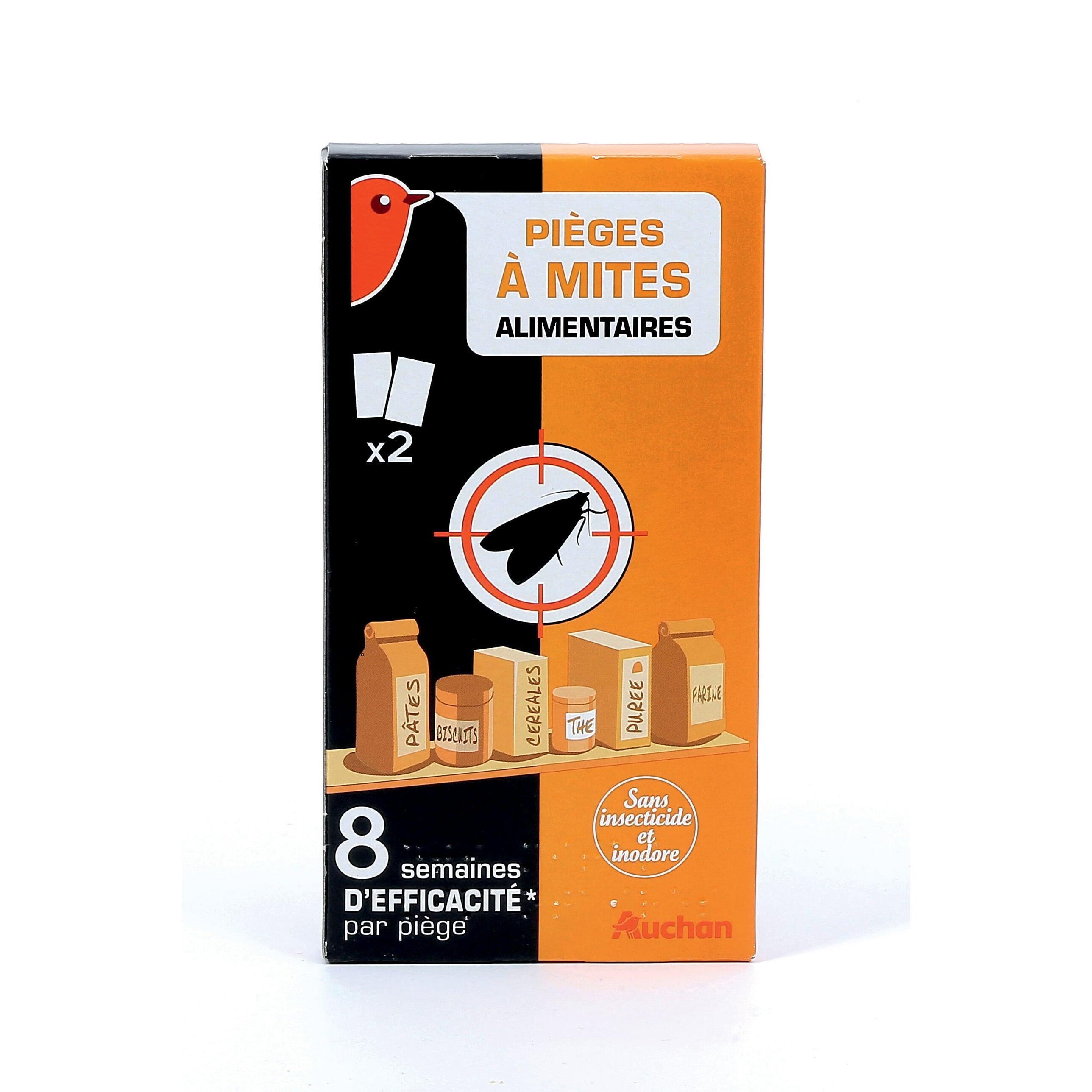 Voir la diapositive 2 : AUCHAN Piège anti-mites alimentaires efficace 2x8semaines 2 pièges