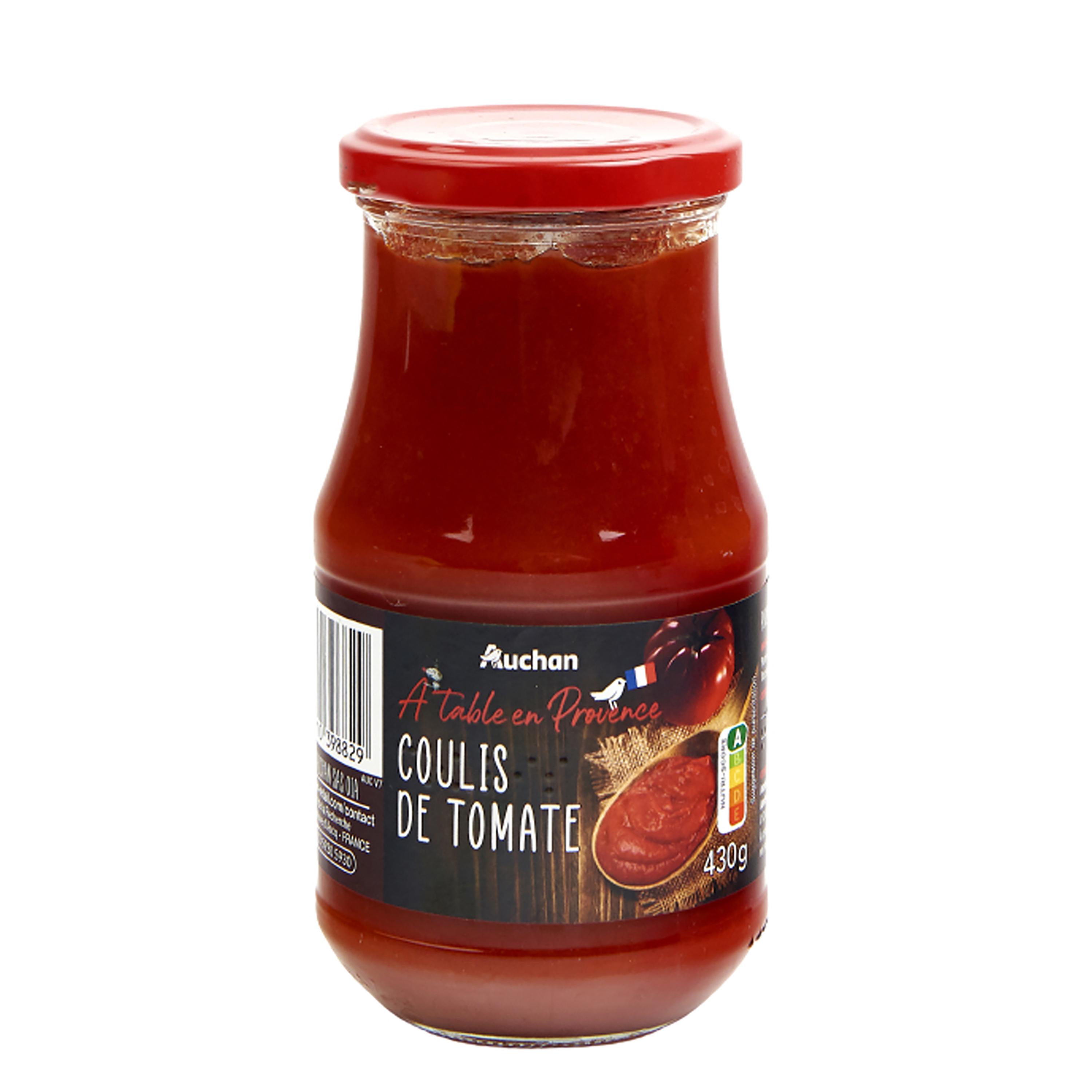 Voir la diapositive 2 : AUCHAN TERROIR Coulis de tomates 430g