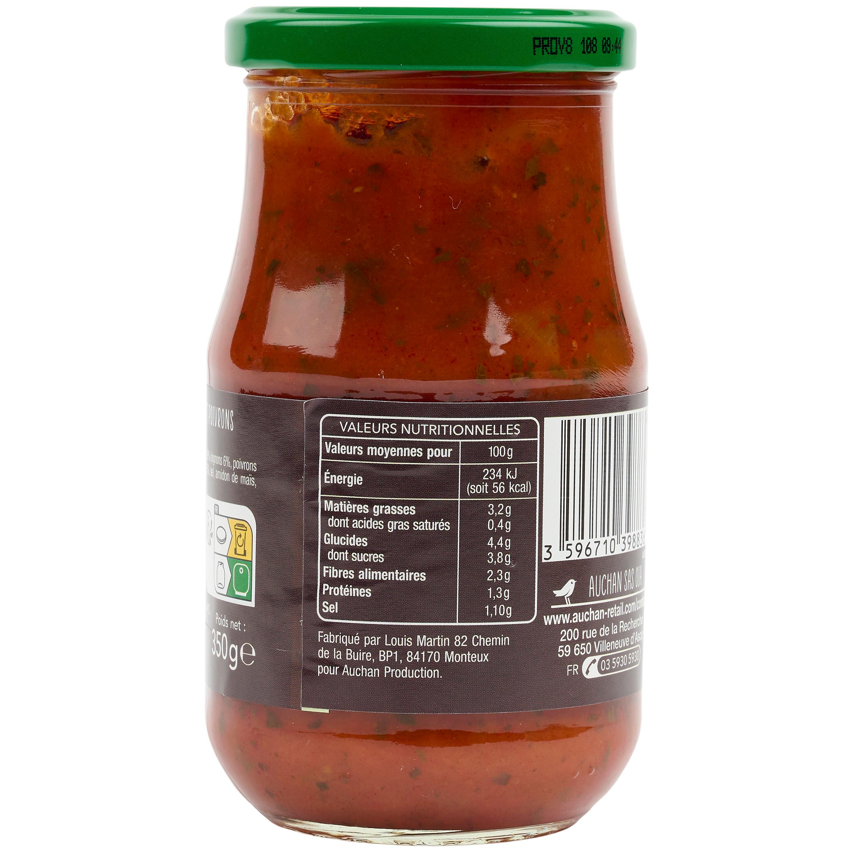 Voir la diapositive 3 : AUCHAN TERROIR Sauce provençale 350g
