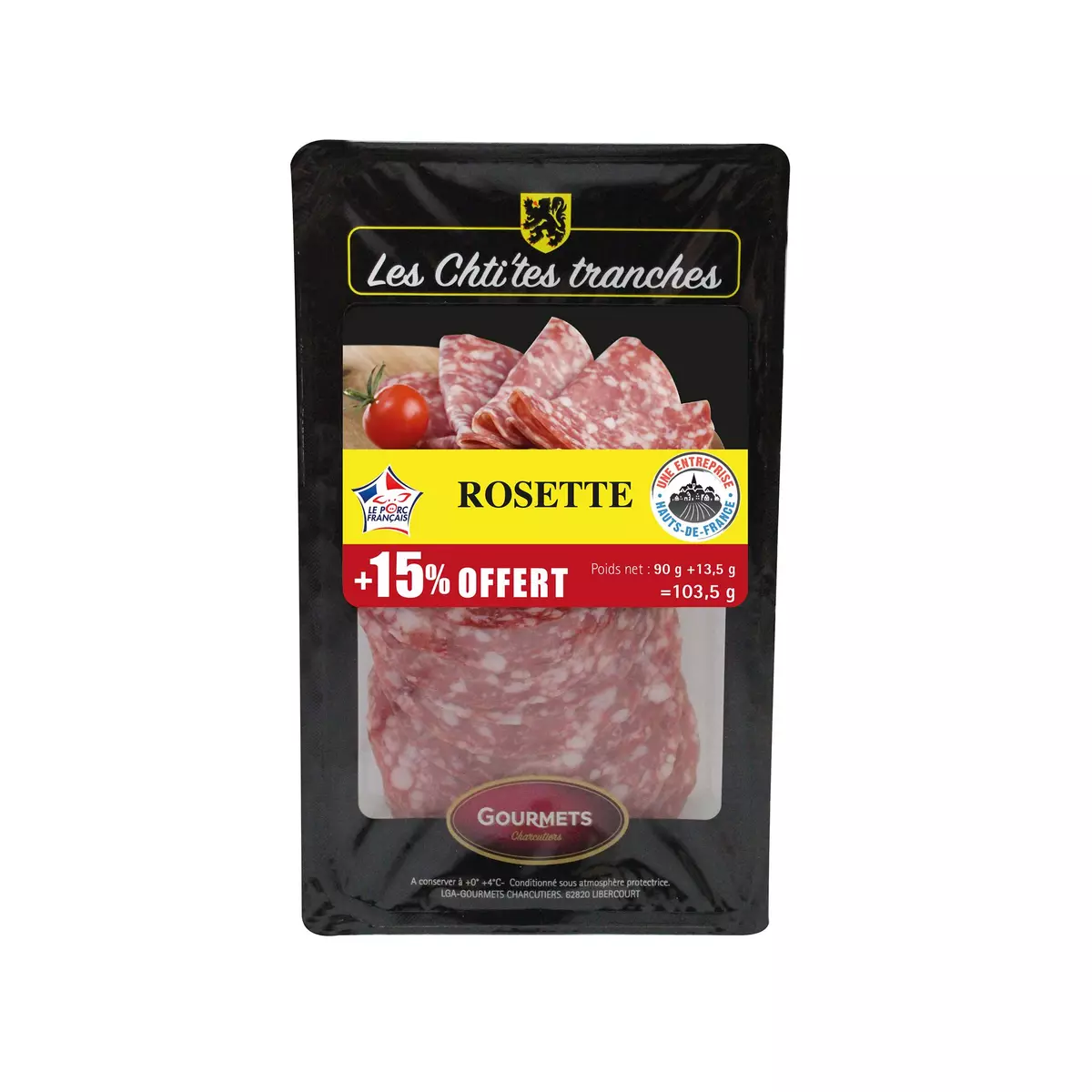 GOURMETS DE L'ARTOIS Rosette 90g+15% offert