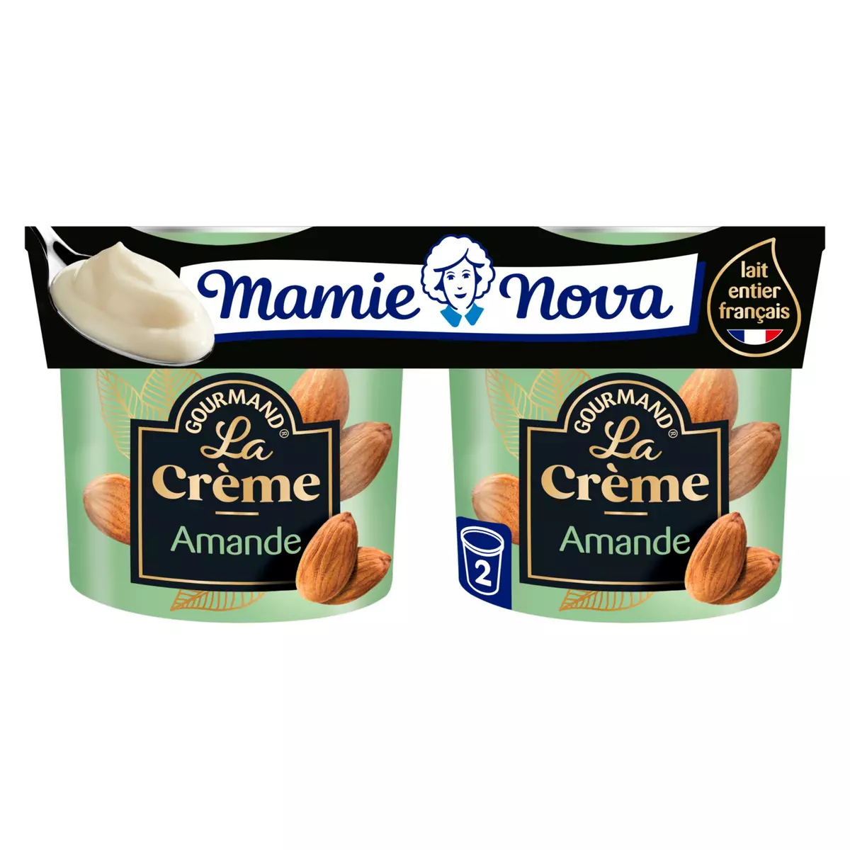 MAMIE NOVA Crème dessert aux amandes 2x150g