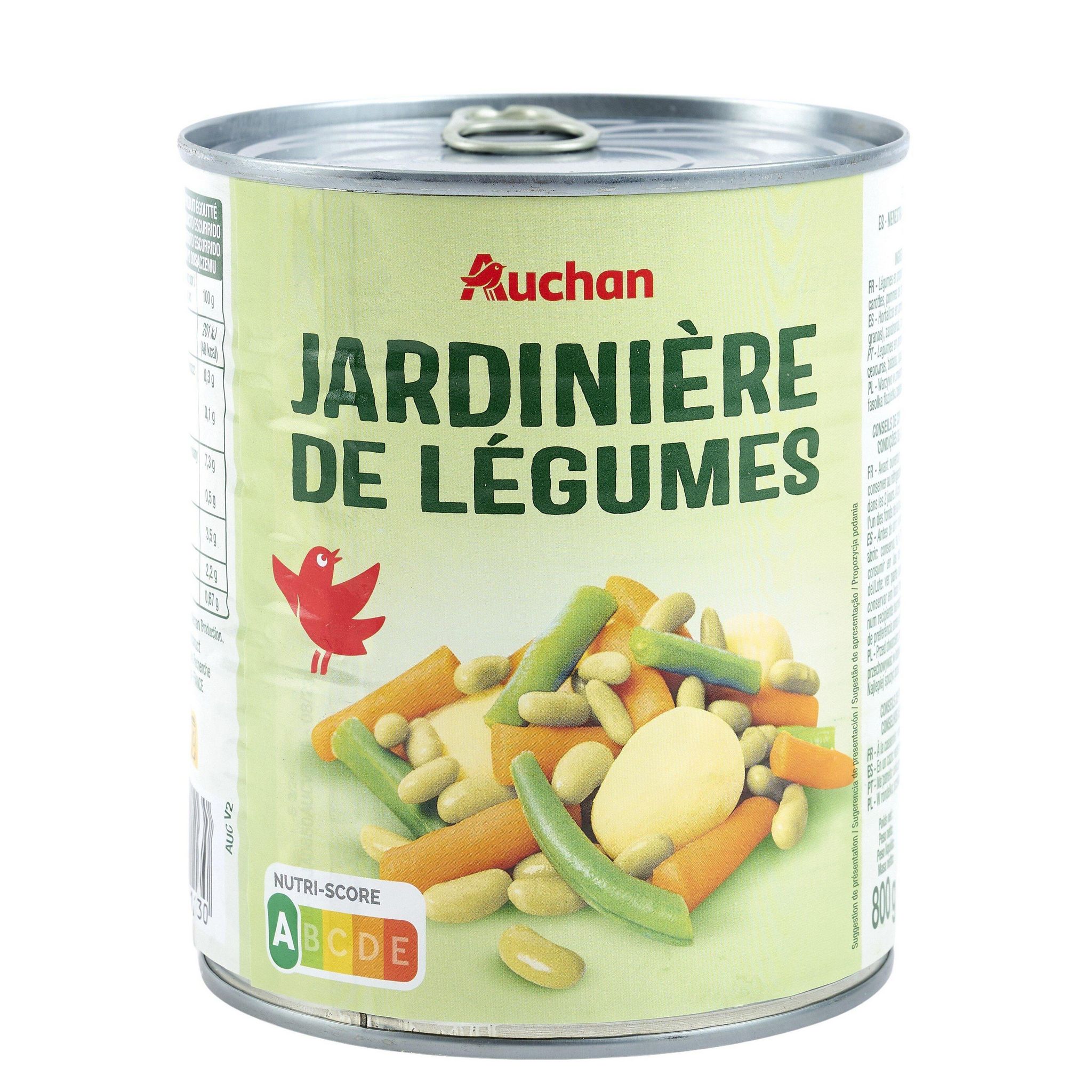 Voir la diapositive 4 : AUCHAN Jardinière 4 légumes 510g