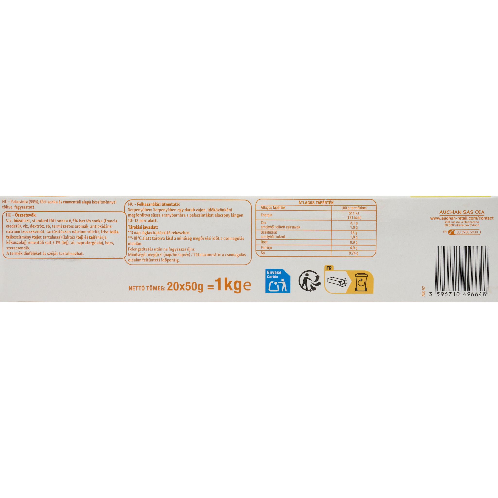 Voir la diapositive 3 : POUCE Crêpe jambon fromage 20 pièces 1kg