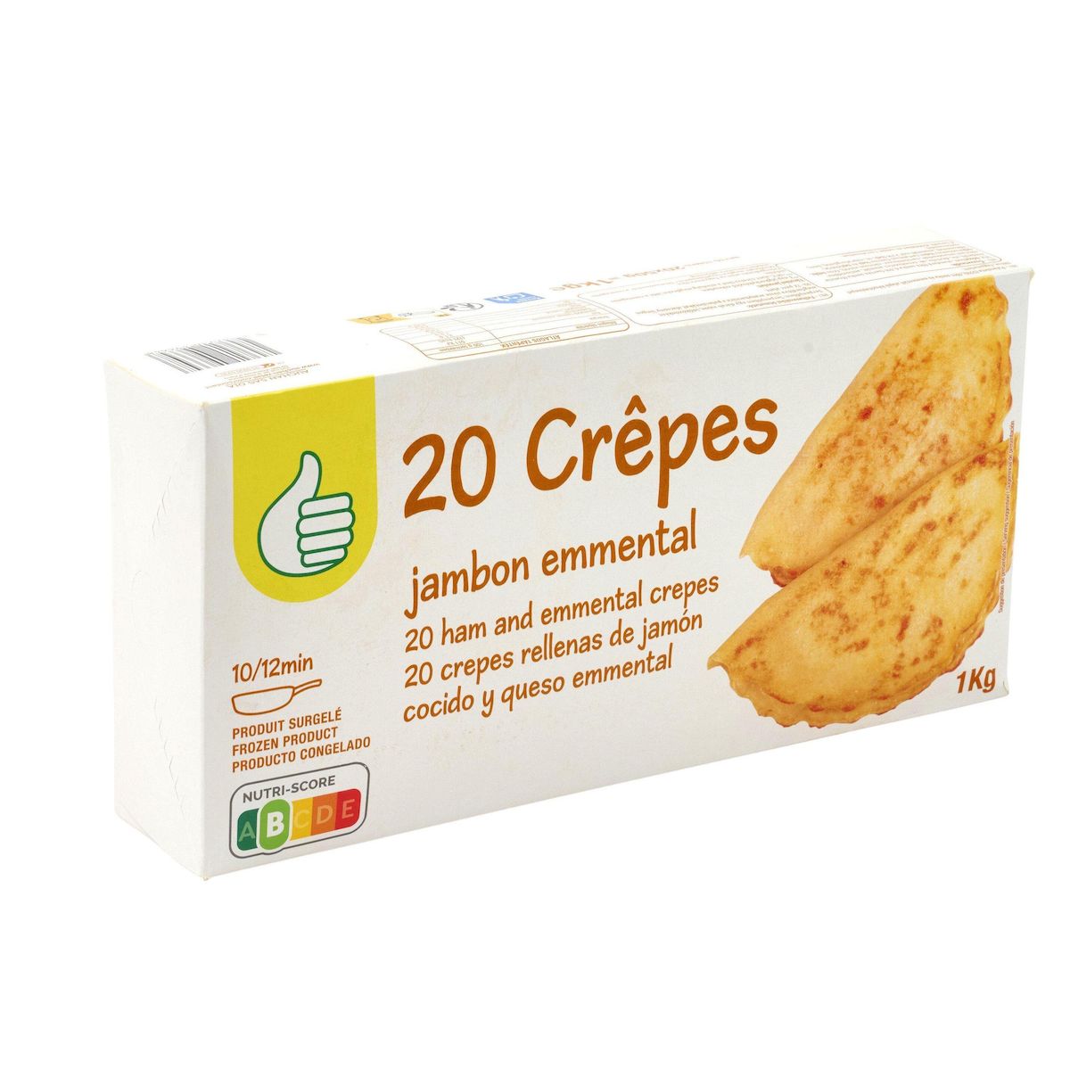 POUCE Crêpe jambon fromage 20 pièces 1kg