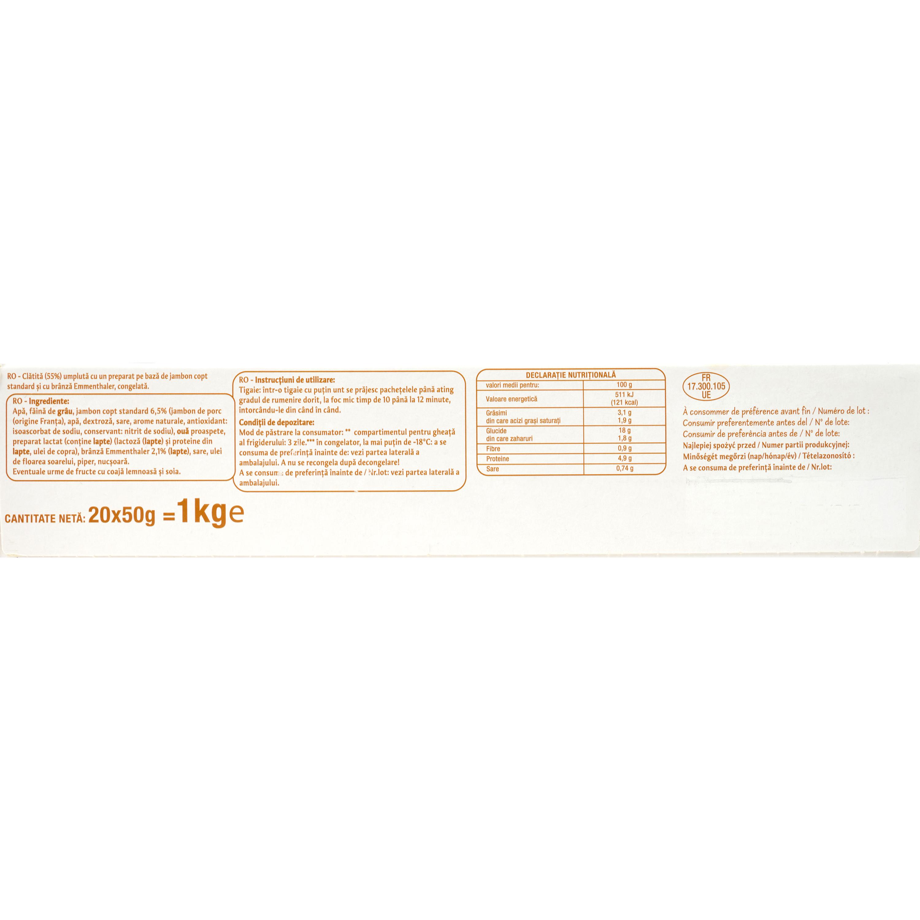 Voir la diapositive 5 : POUCE Crêpe jambon fromage 20 pièces 1kg