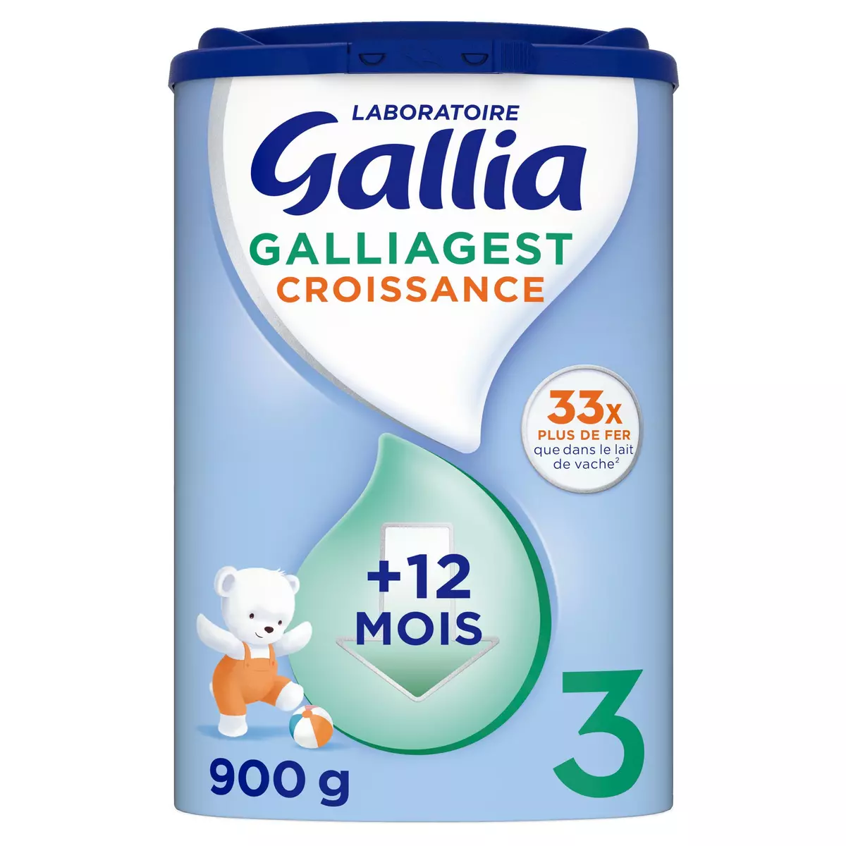 GALLIA Galliagest 3 lait de croissance en poudre dès 12 mois 900g