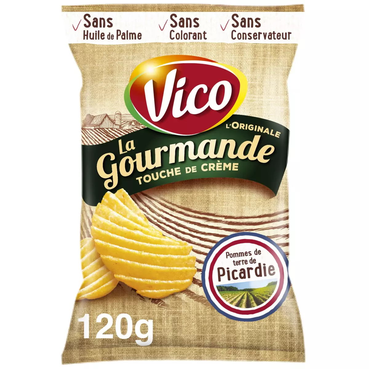 VICO Chips la Gourmande l'Originale touche de crème 120g