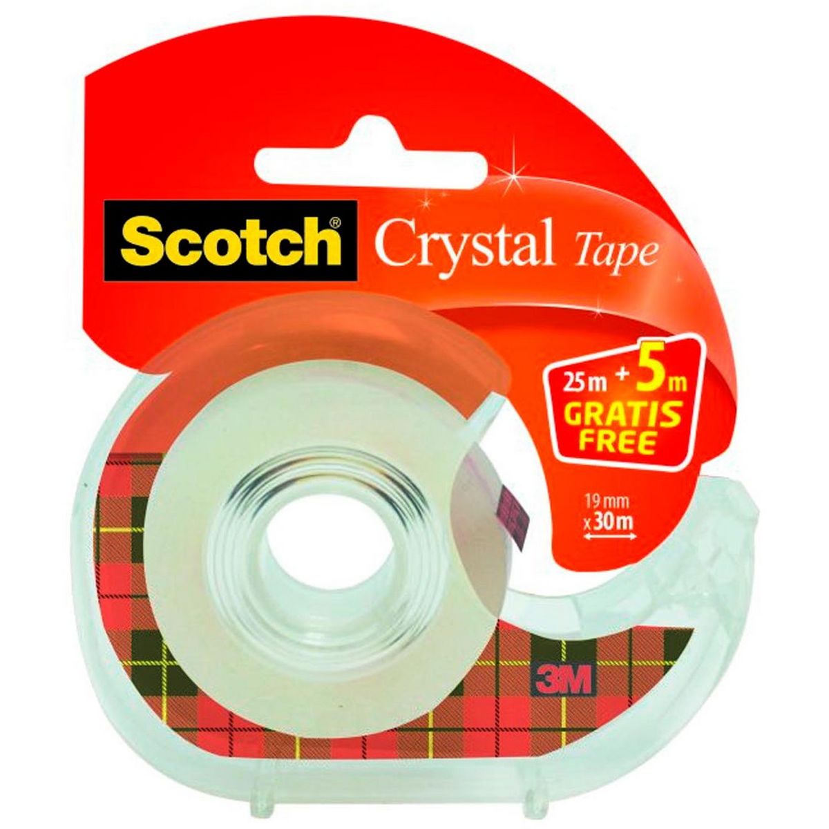 SCOTCH Rouleau ruban adhésif 25m + 5m gratuit avec dévidoir