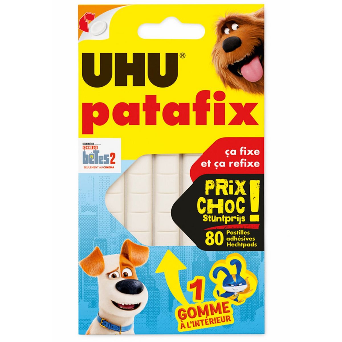UHU Pastilles patafix adhésives blanche - modèle aléatoire