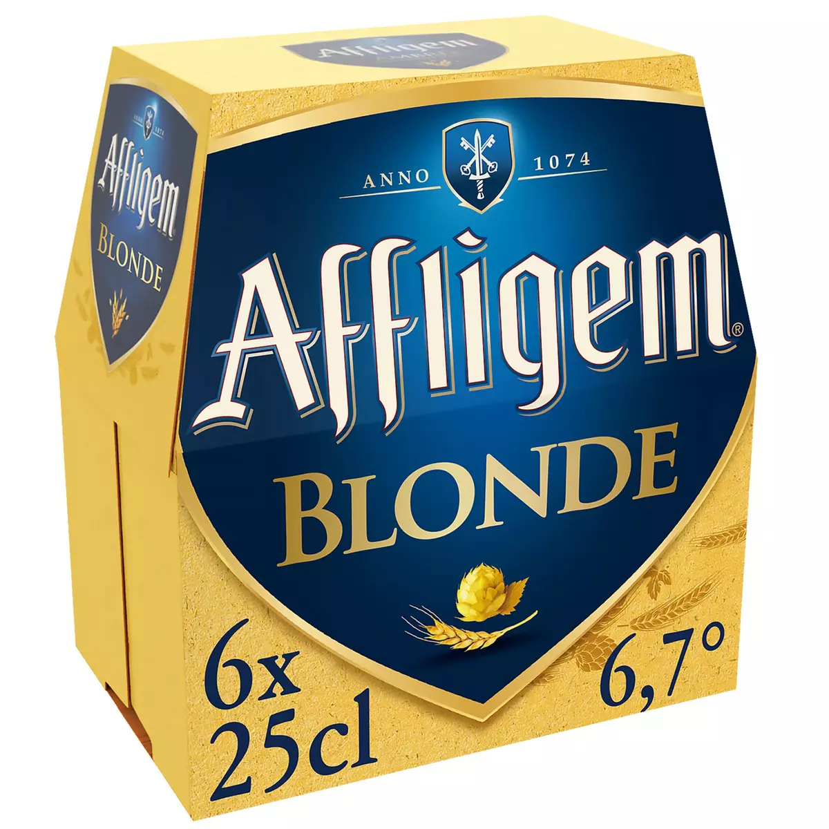 AFFLIGEM Bière blonde belge d'abbaye 6,7% bouteilles 6x25cl