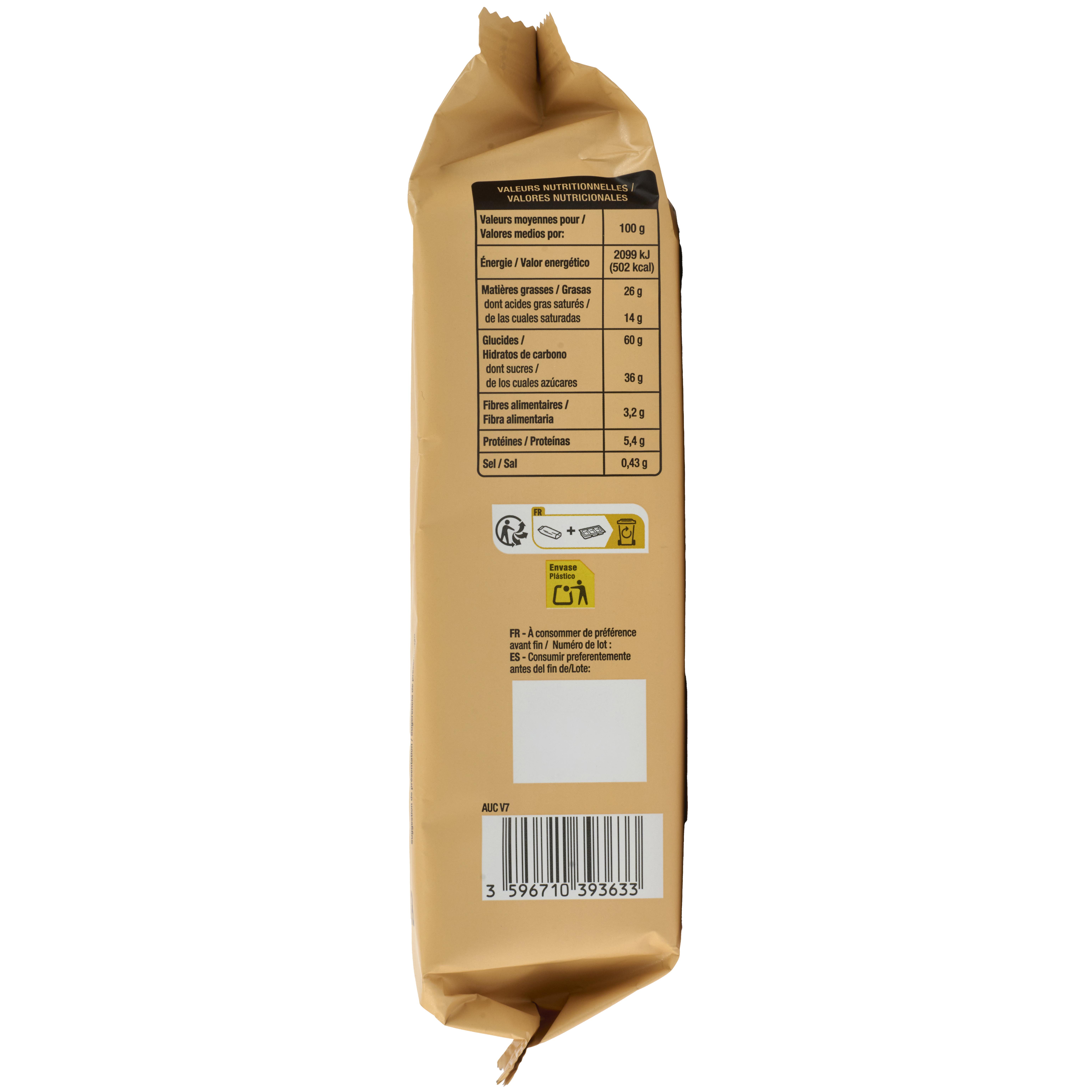 Voir la diapositive 3 : AUCHAN Cookies aux maxi pépites de chocolat 8 biscuits 184g
