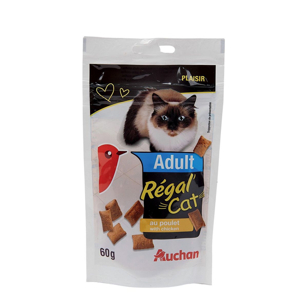 AUCHAN Friandises déliss'cat au poulet pour chat 60g