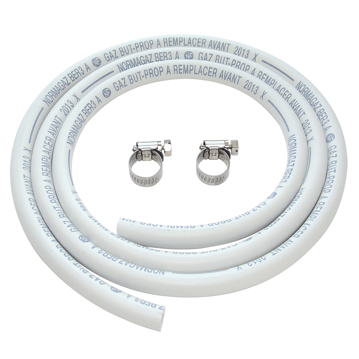Voir la diapositive 2 : NOVOBAIN Tube souple 1,5M + 2 colliers de serrage de sécurité