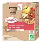 Babybio Gourde dessert pomme fraise vanille bio dès 6 mois
