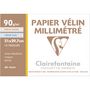 Voir la diapositive 2 : CLAIREFONTAINE Pochette papier millimétré 12 feuilles A4 90g/m2 bistre/bleu