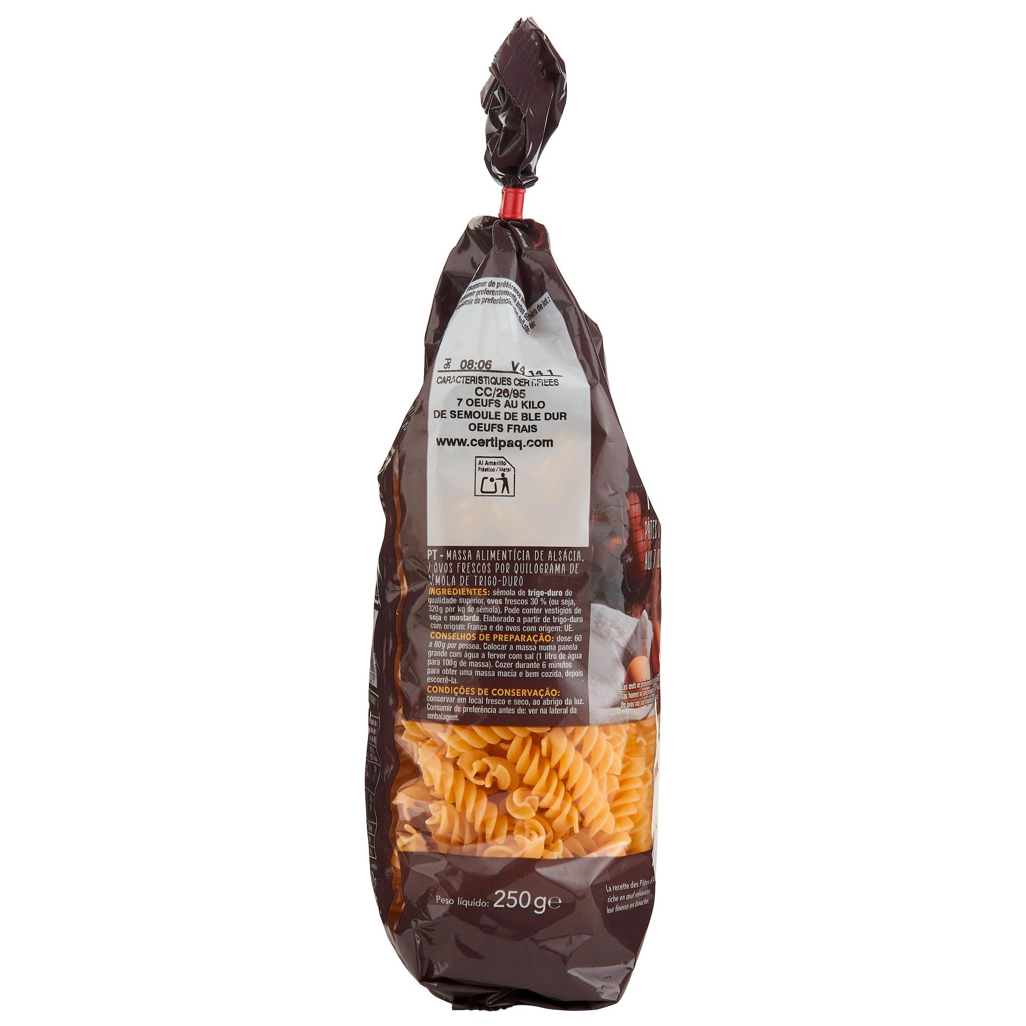 Voir la diapositive 5 : AUCHAN TERROIR Pâtes d'Alsace torsades aux œufs frais blé français IGP 4 portions 250g